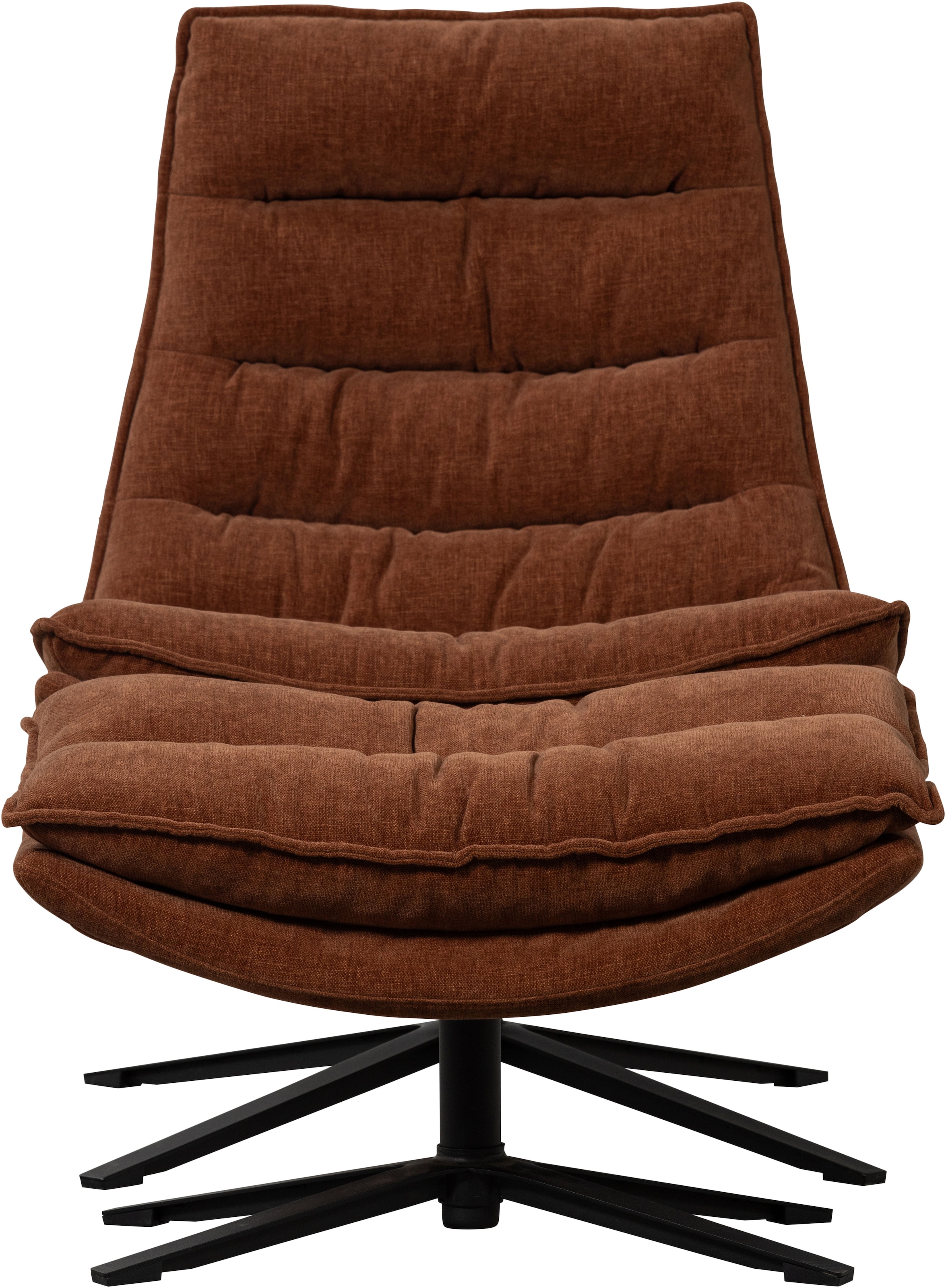 WOOOD Fauteuil pivotant »Kube mit Drehmechanismus inkl. Hocker B 74 x T 89 x H 100 cm« revêtement Newt-Chenille, haute résistance à l'usure, capacité de charge 120 kg
