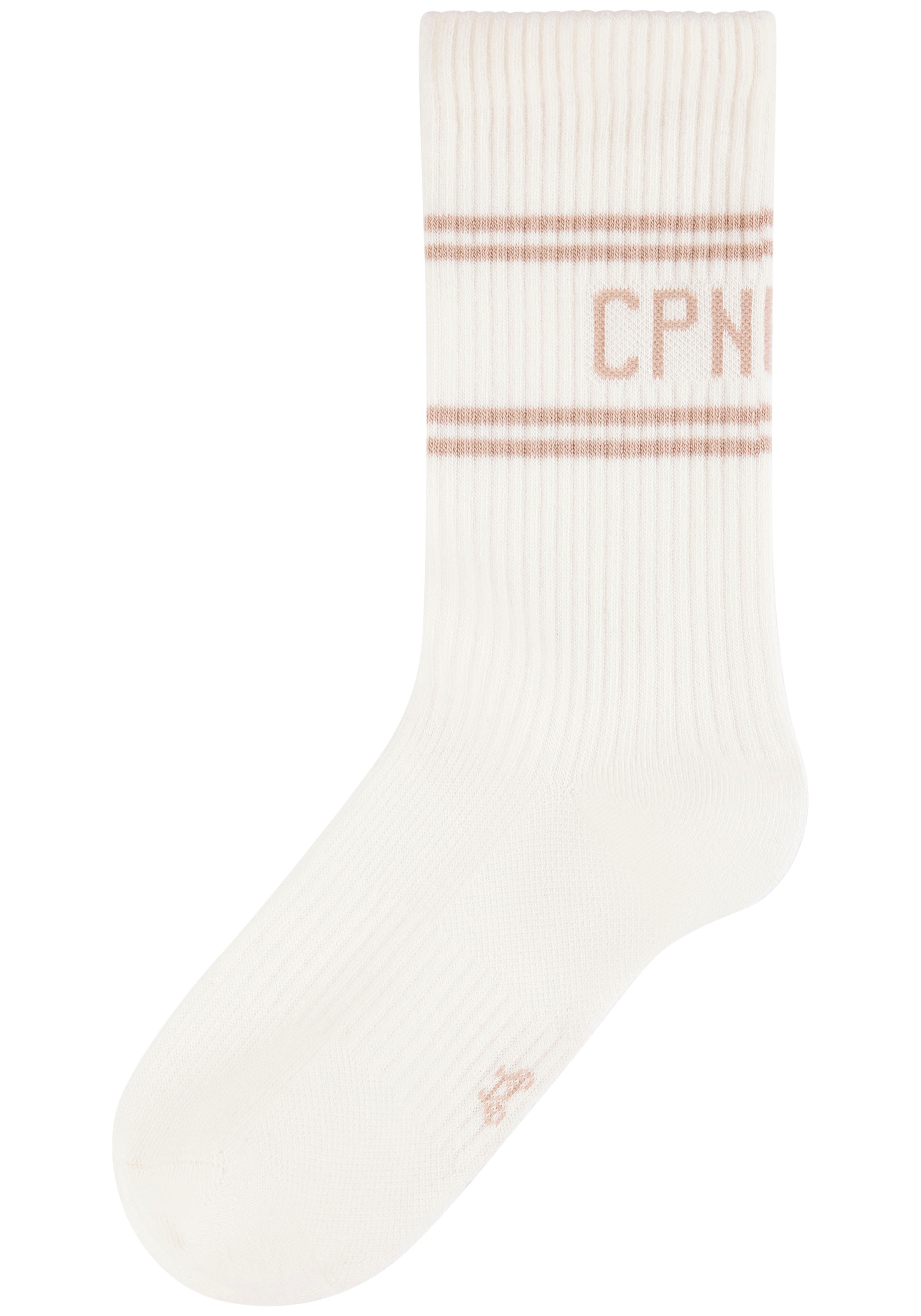 Copenhagen Studios Langsocken, (Packung, 2 Paar), mit Pikeé-Struktur unter der Sohle