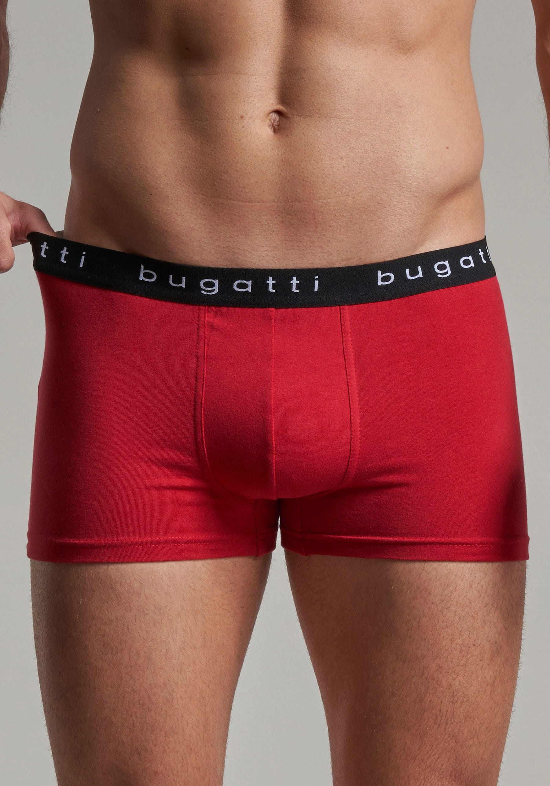 bugatti Boxershorts »Berlin«, (Packung, 3 St., 3), mit Logo-Bund