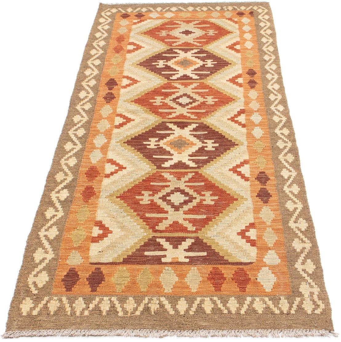 Image of morgenland Läufer »Kelim Medaillon Beige 203 x 73 cm«, rechteckig, 0,4 mm Höhe, OrientOptik bei Ackermann Versand Schweiz