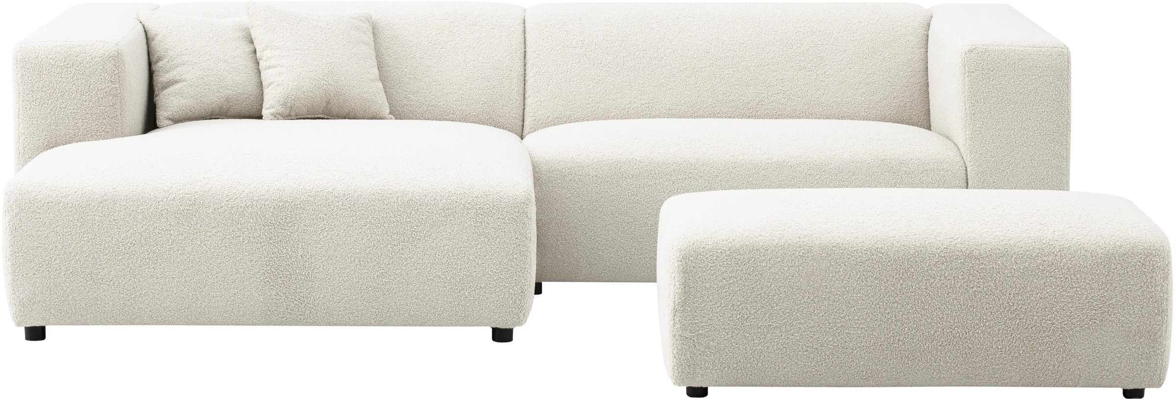 andas Polsterecke »BAKELS, Ecksofa-Set mit Hocker, L-Form mit Schlaffunktion«, Ecksofa-Set (incl. Hocker) im trendigen Megacord