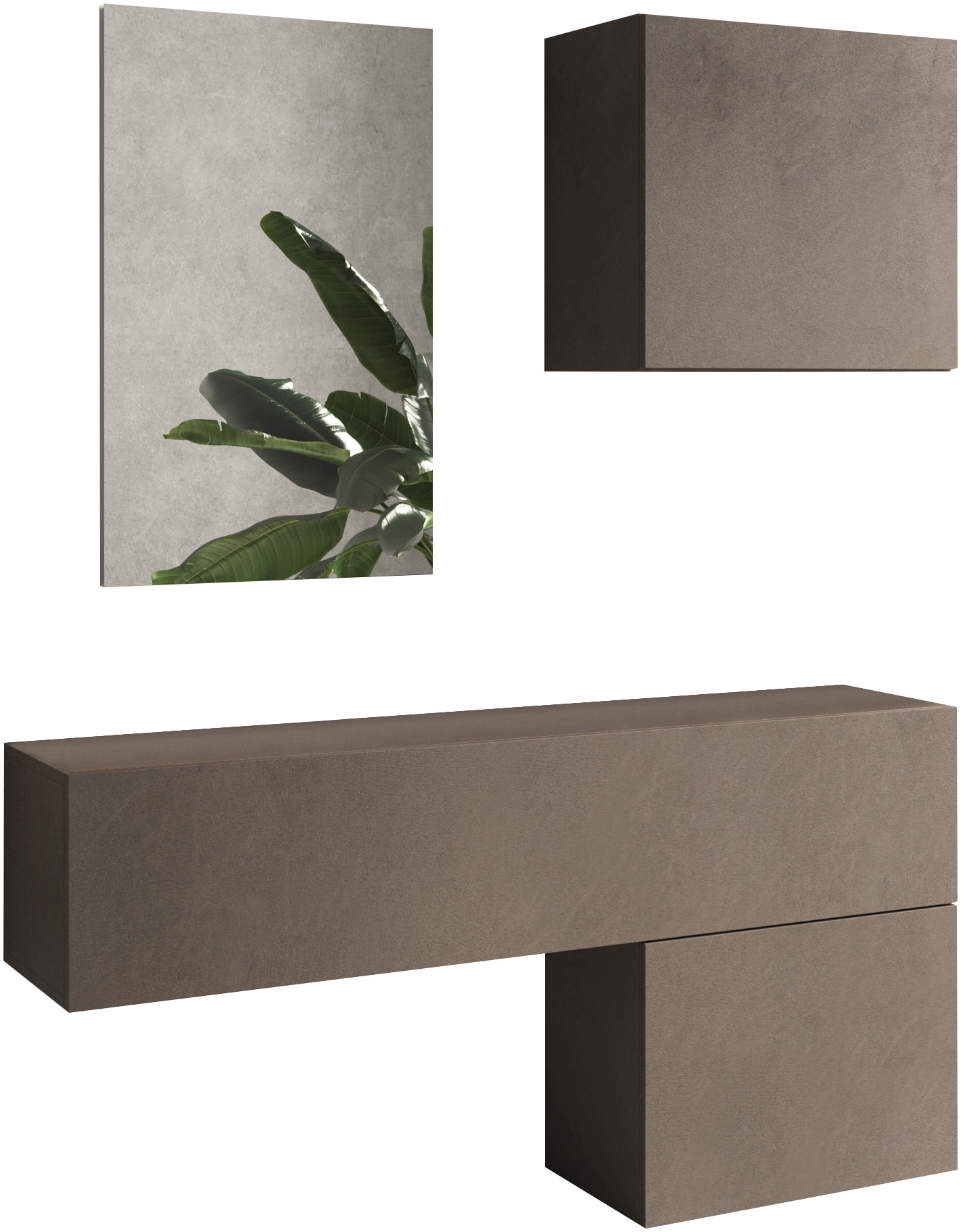 Image of Home affaire Garderoben-Set "Infinity, 4tlg. Breite 138 cm, Höhe variabel, moderne Garderobe" Spar-Set, 4 Stk. tlg.