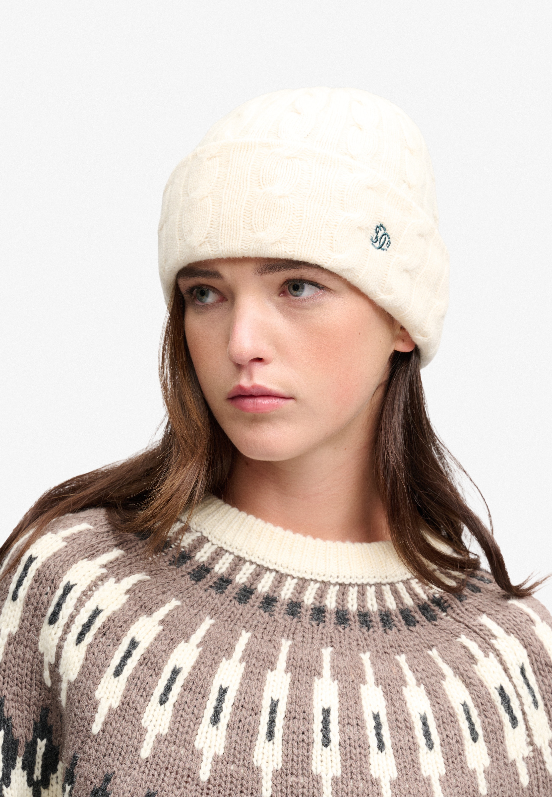 Superdry Strickmütze »PREMIUM CABLE KNIT BEANIE HAT« Materialmix