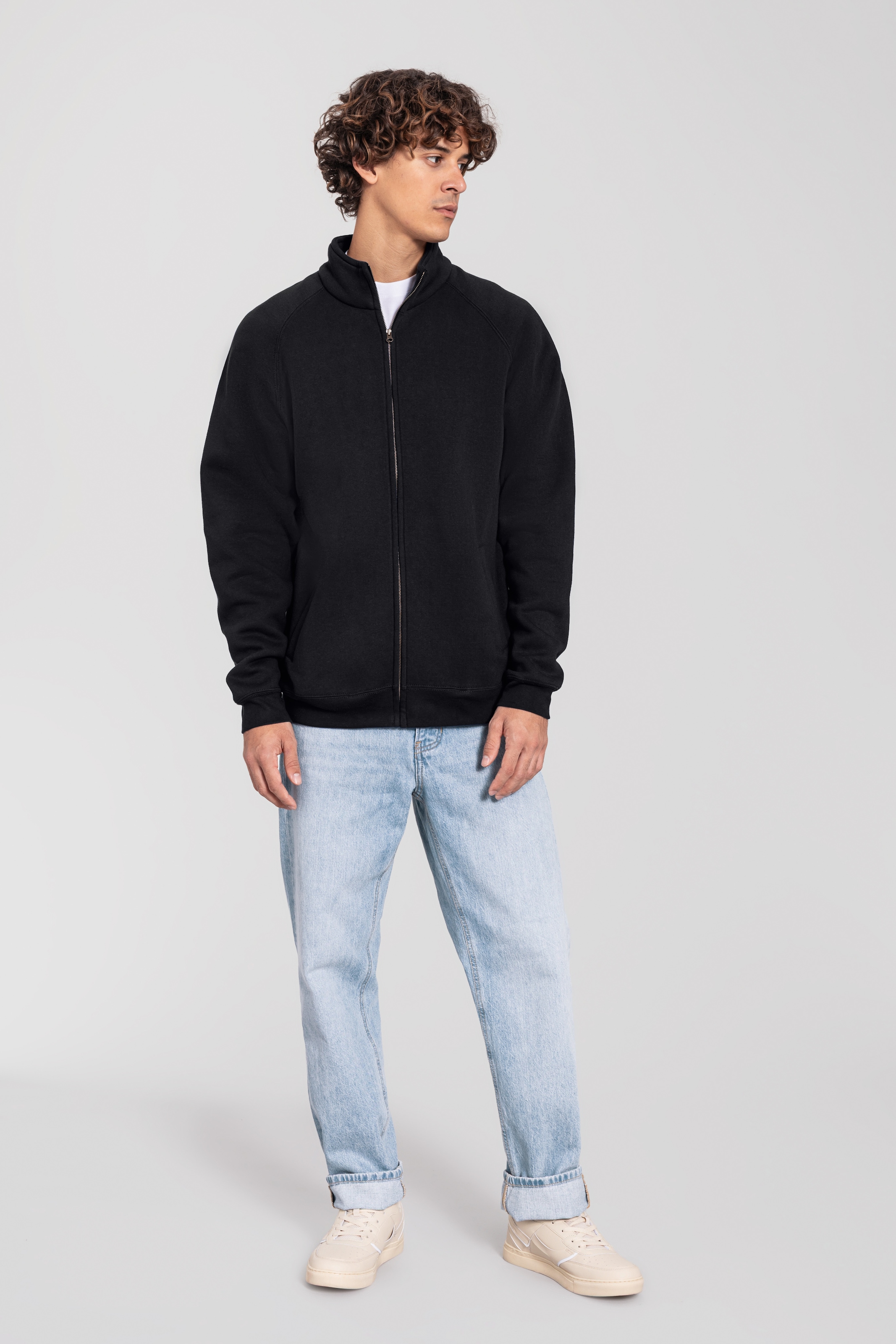 Fruit of the Loom Sweatjacke »Iconic Premium Sweat Jacket« mit Eingrifftaschen, meliert, in normaler Länge
