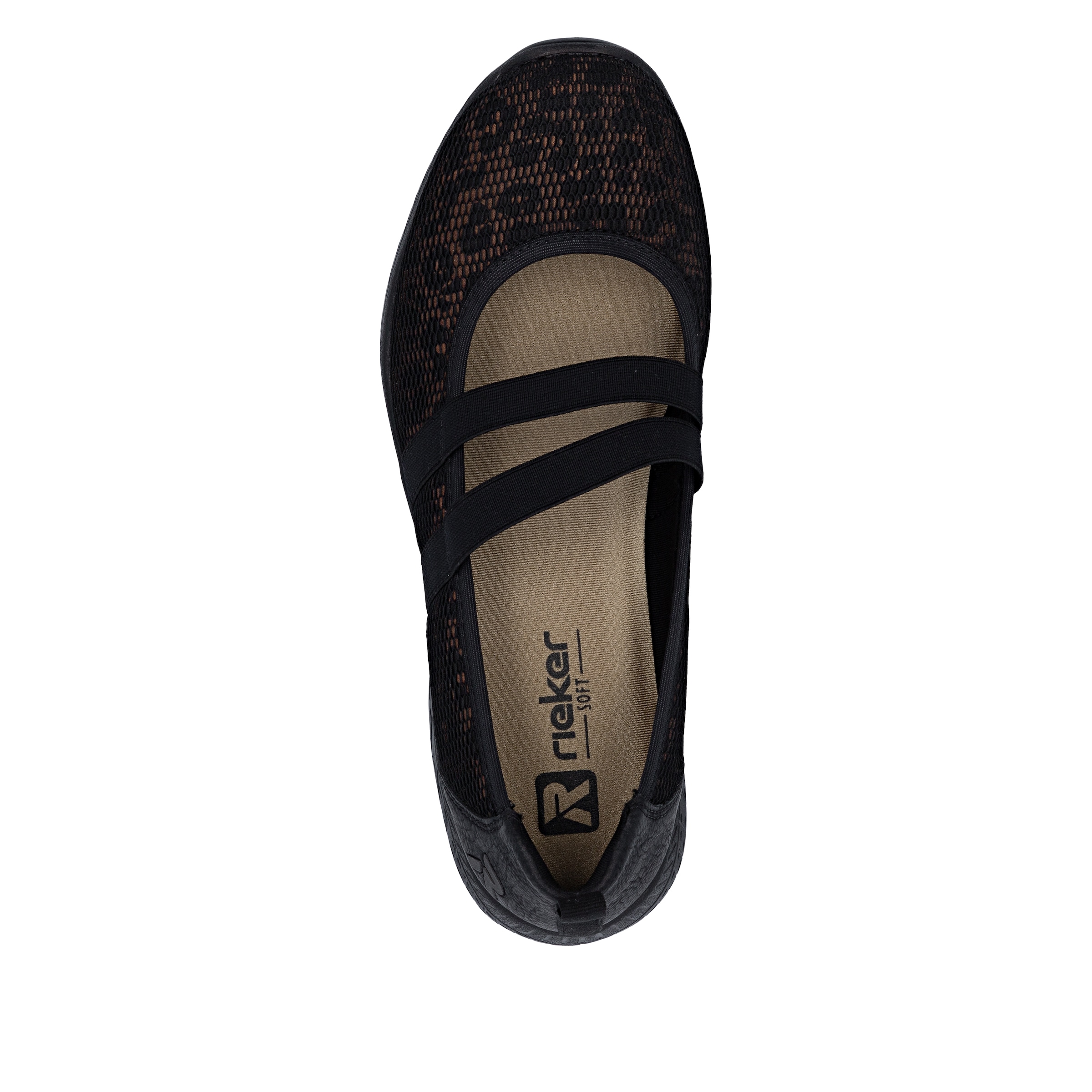 Rieker Ballerine  mocassin, chaussure à enfiler avec bandes stretch