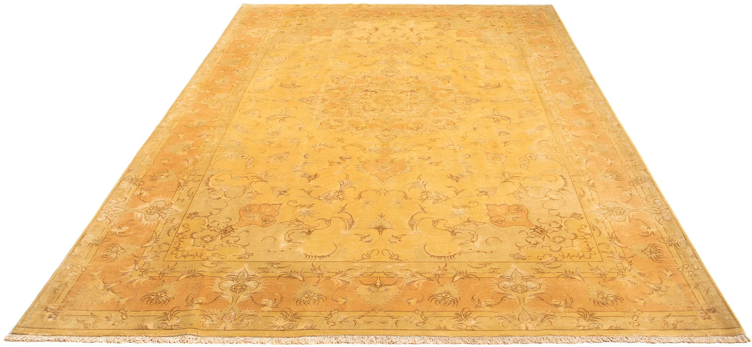 Image of morgenland Orientteppich »Perser - Täbriz - Royal - 302 x 198 cm - gold«, rechteckig, 7 mm Höhe, Wohnzimmer, Handgeknüpft, Einzelstück mit Zertifikat bei Ackermann Versand Schweiz