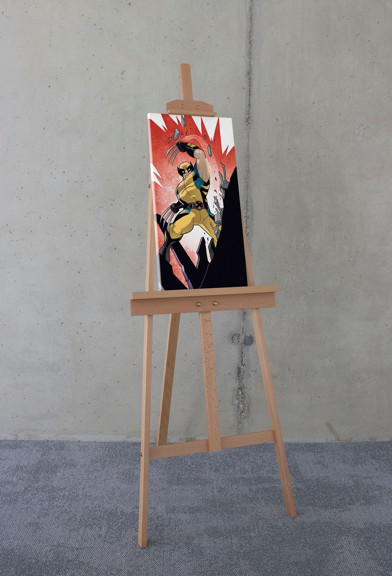 Image of Komar Leinwandbild "X-Men Wolverine Slit - Grösse 30 x 60 cm" Disney 30 x 60 cm (Breite x Höhe), 1 Stk. tlg. Keilrahmenbild mit Echtholzrahmen, Kinderzimmer