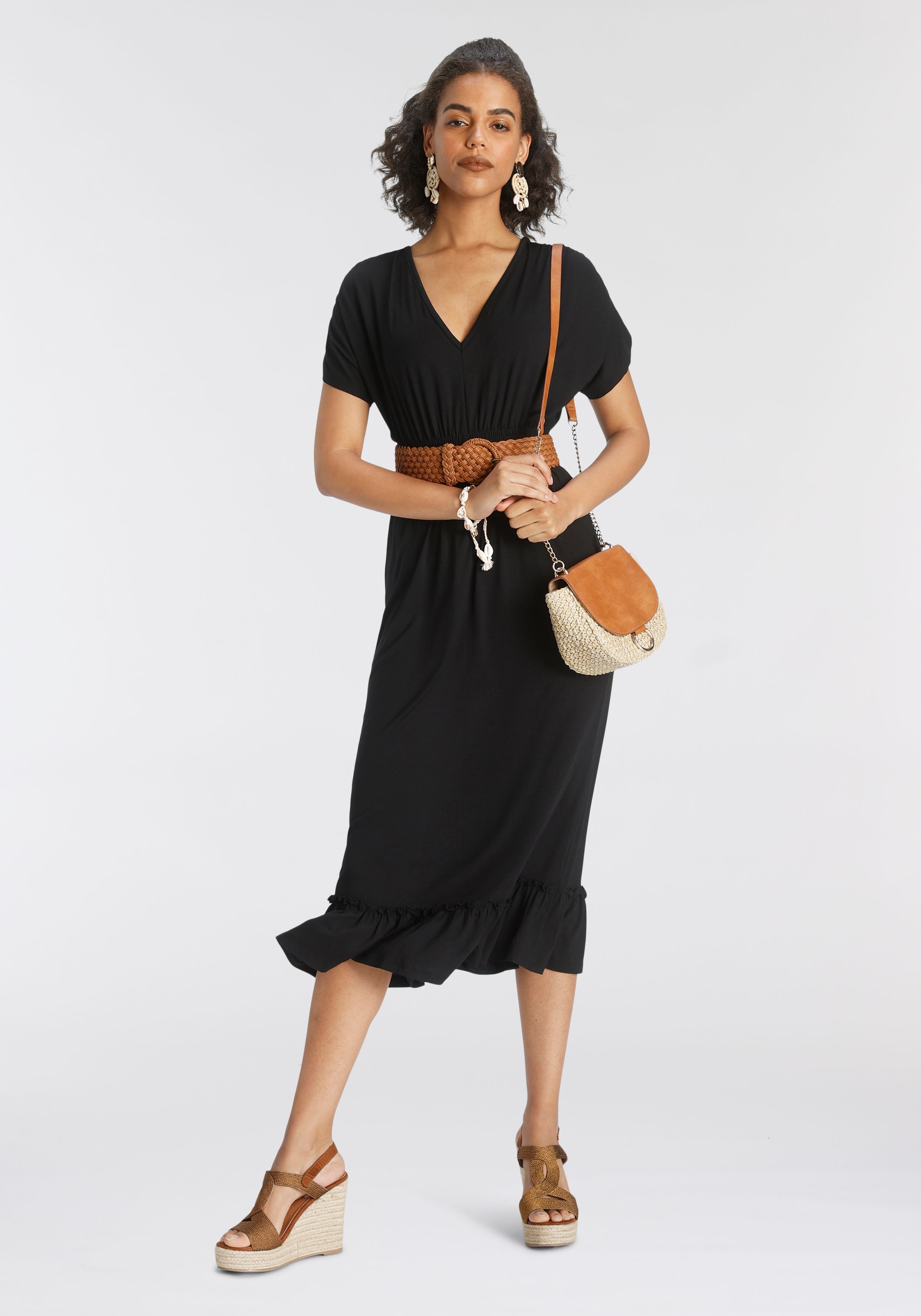 Image of Laura Scott Jerseykleid, mit Smoke- und Quasten-Detail bei Ackermann Versand Schweiz