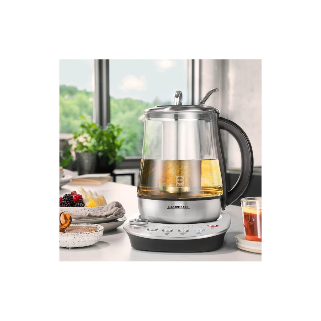 Gastroback Wasser-/Teekocher »»Design Tea Aroma Plus Silberfarben««, 1400 W