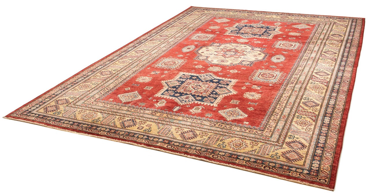Image of morgenland Orientteppich »Ziegler - Kazak - 303 x 218 cm - dunkelrot«, rechteckig, 6 mm Höhe, Wohnzimmer, Handgeknüpft, Einzelstück mit Zertifikat bei Ackermann Versand Schweiz