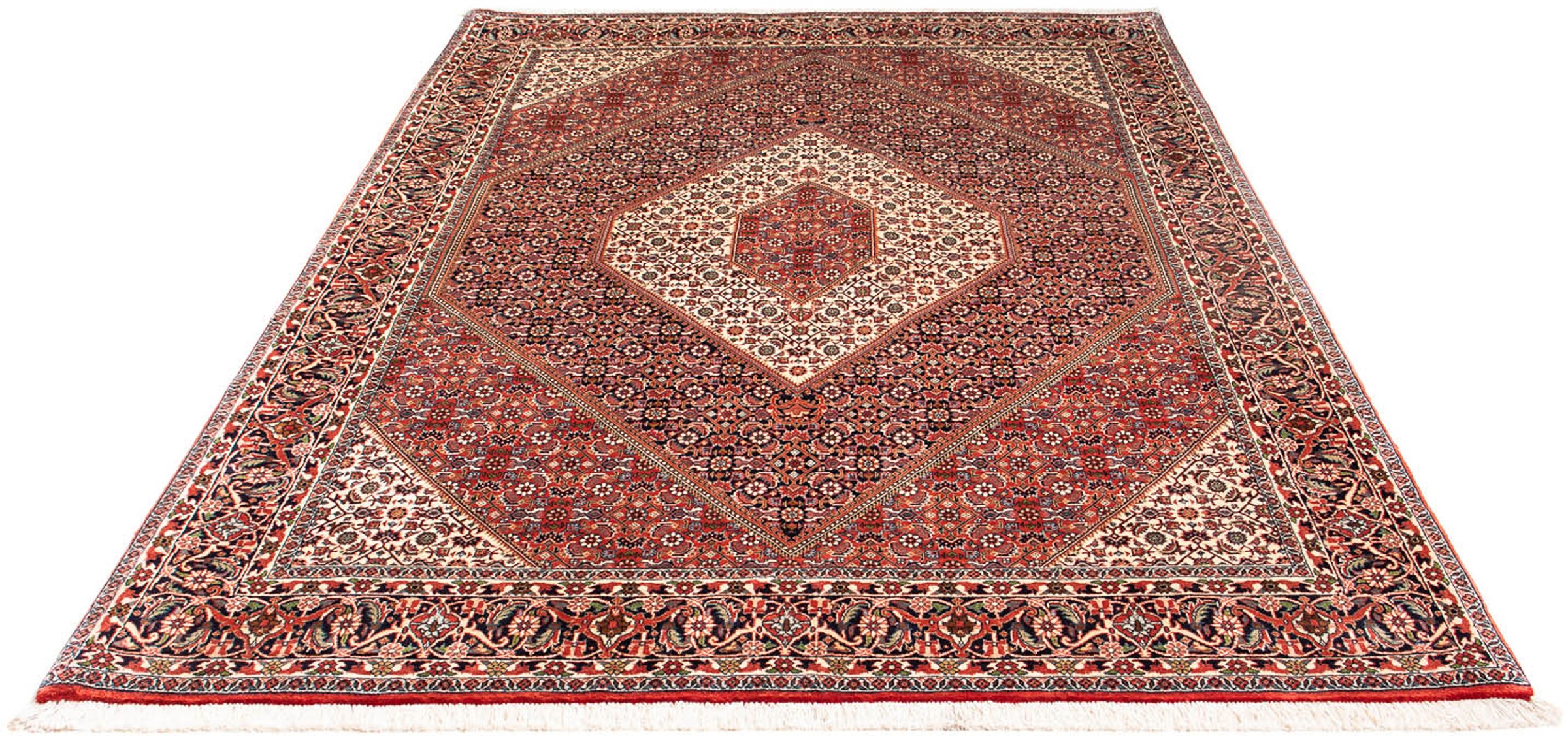Image of morgenland Orientteppich »Perser - Bidjar - 245 x 174 cm - hellrot«, rechteckig, 15 mm Höhe, Wohnzimmer, Handgeknüpft, Einzelstück mit Zertifikat bei Ackermann Versand Schweiz