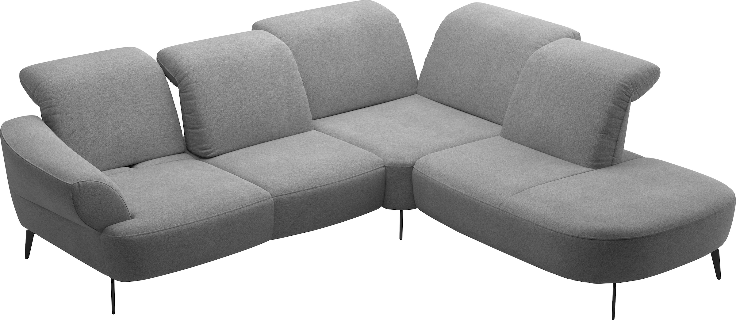 sit&more Ecksofa »Dance, L-Form, inkl. Sitztiefenverstellung«, inkl. Click&Seat, optional mit Kopfteilverstellung