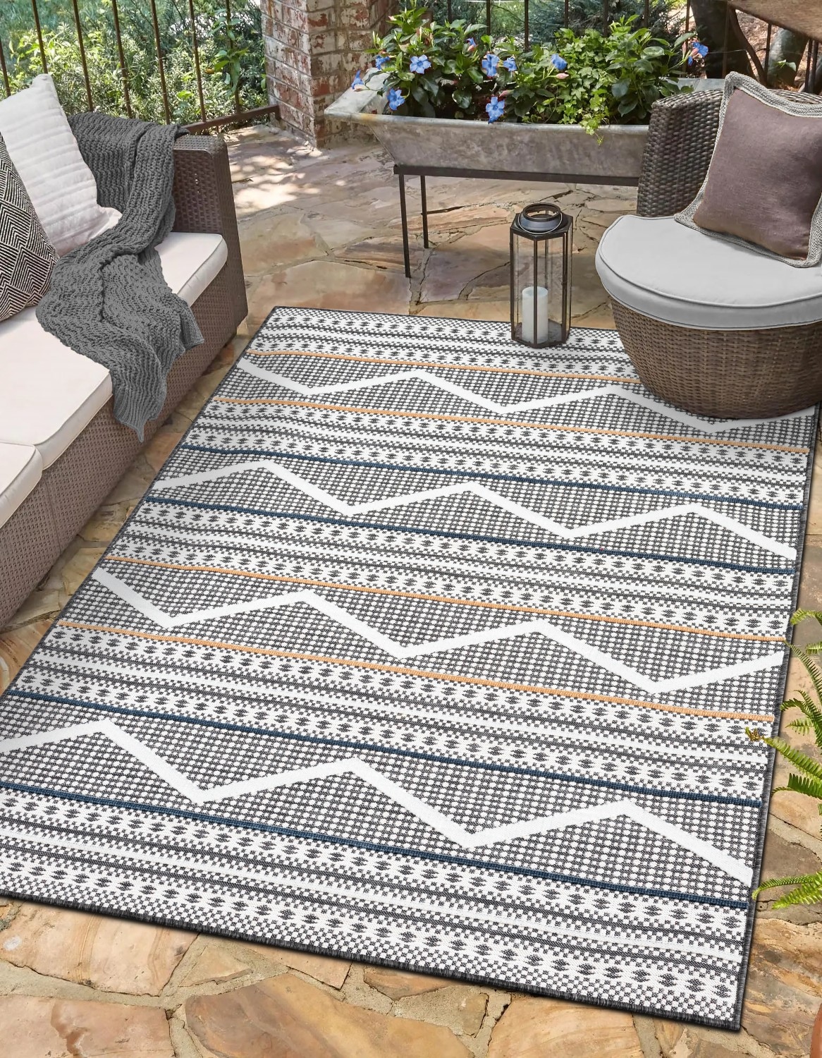 Image of Myflair Möbel & Accessoires Teppich "Shadow, LAGERRÄUMUNG" rechteckig 8 mm Höhe modernes Design, Outdoor geeignet, Balkon, Terrasse