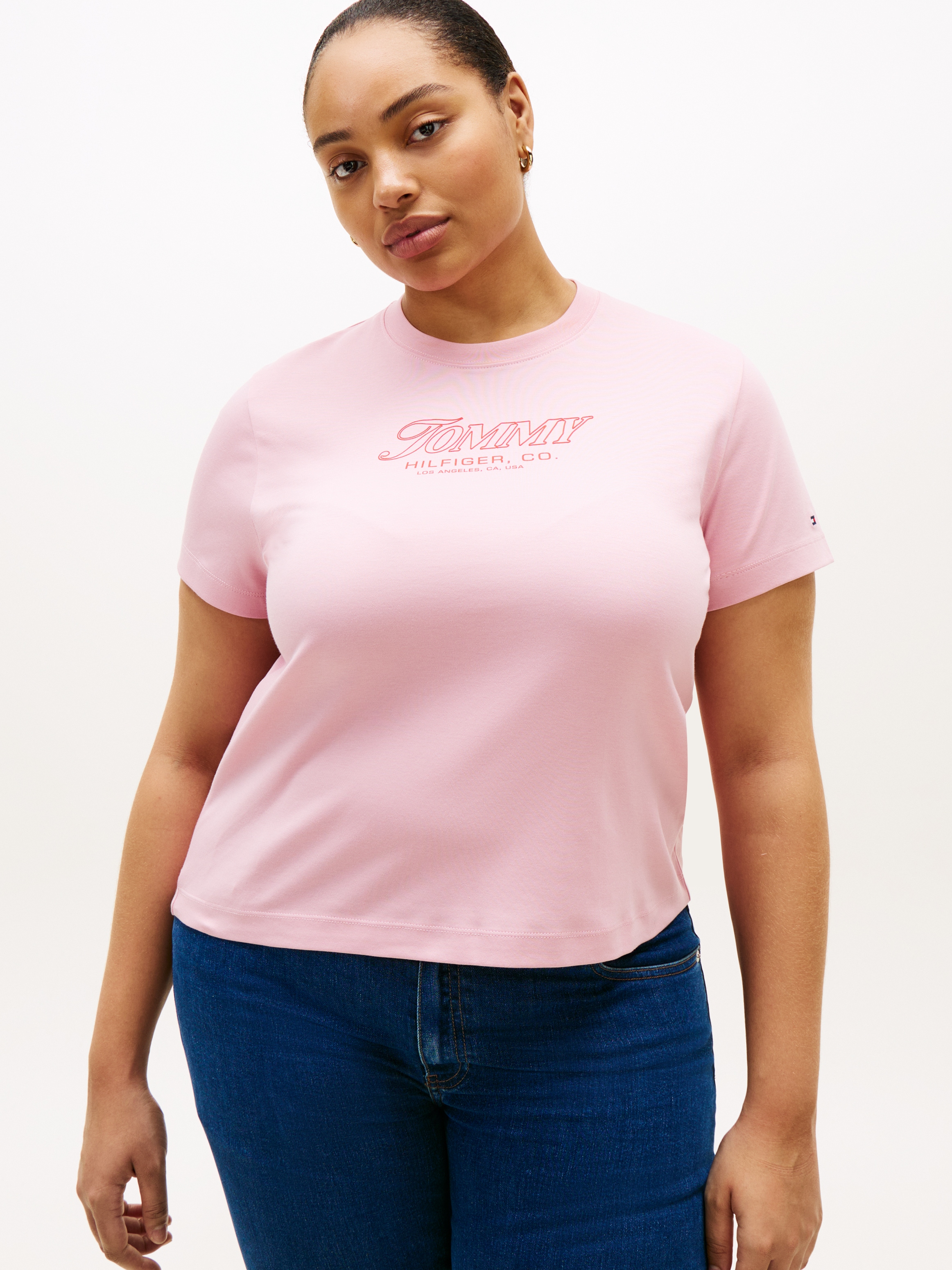 Image of Tommy Hilfiger Curve T-Shirt "CRV FUN GRAPHIC REG C-NK SS TEE" in grossen Grössen