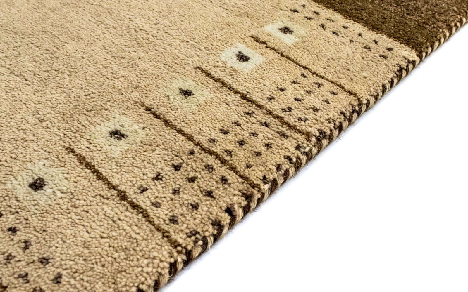 morgenland Wollteppich »Gabbeh Teppich handgeknüpft beige«, rechteckig, 18 mm Höhe, handgeknüpft