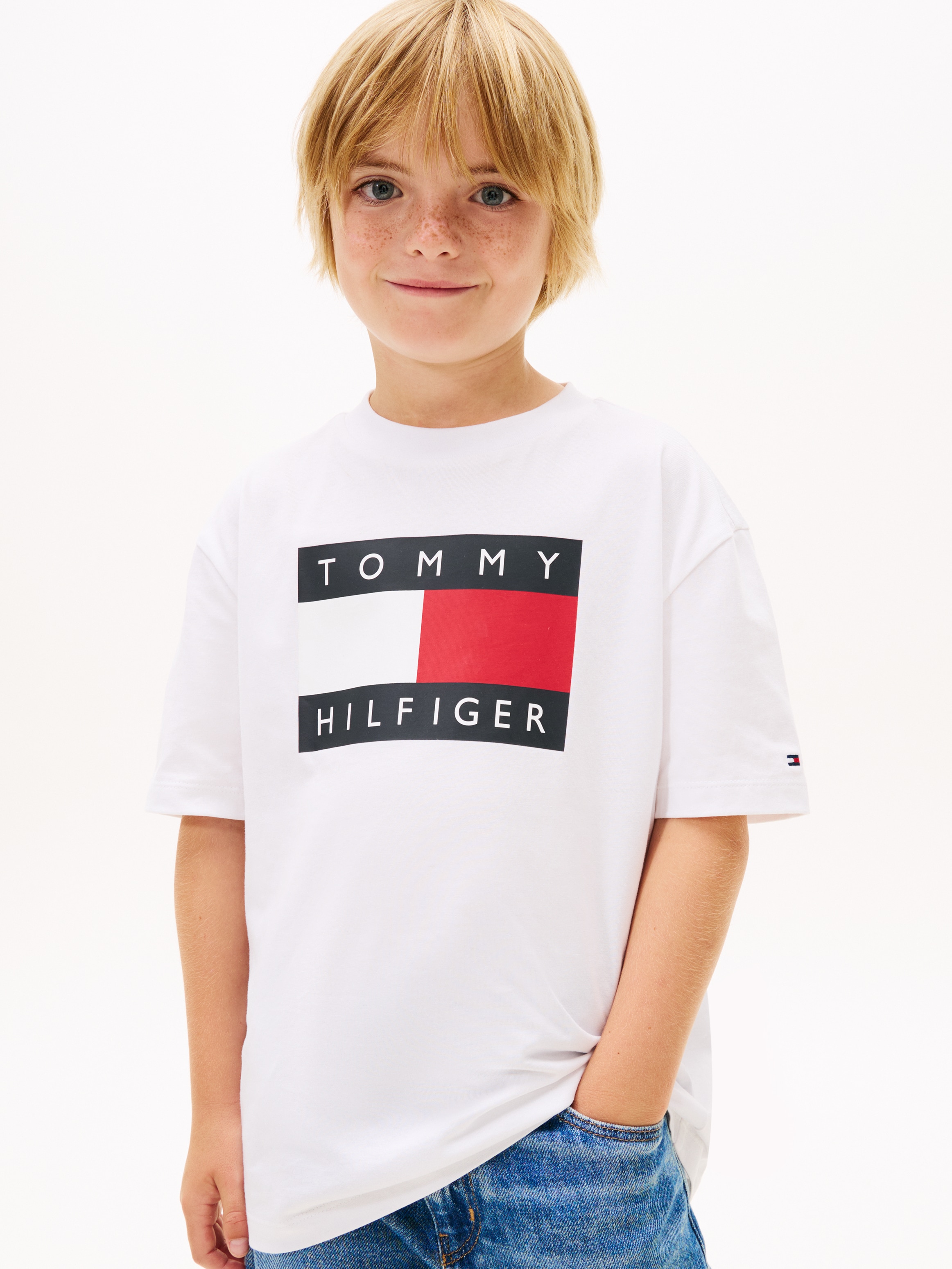 Image of Tommy Hilfiger T-Shirt Regular fit, für Kinder bis 16 Jahre, Print