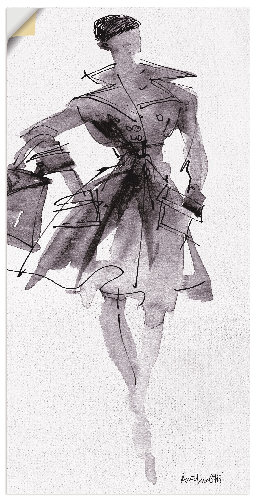 Artland Wandbild »Mode Skizzenbuch VII«, Alubild, Wandaufkleber Grössen kaufen (1 in oder als Mode, Poster St.), günstig Leinwandbild, versch