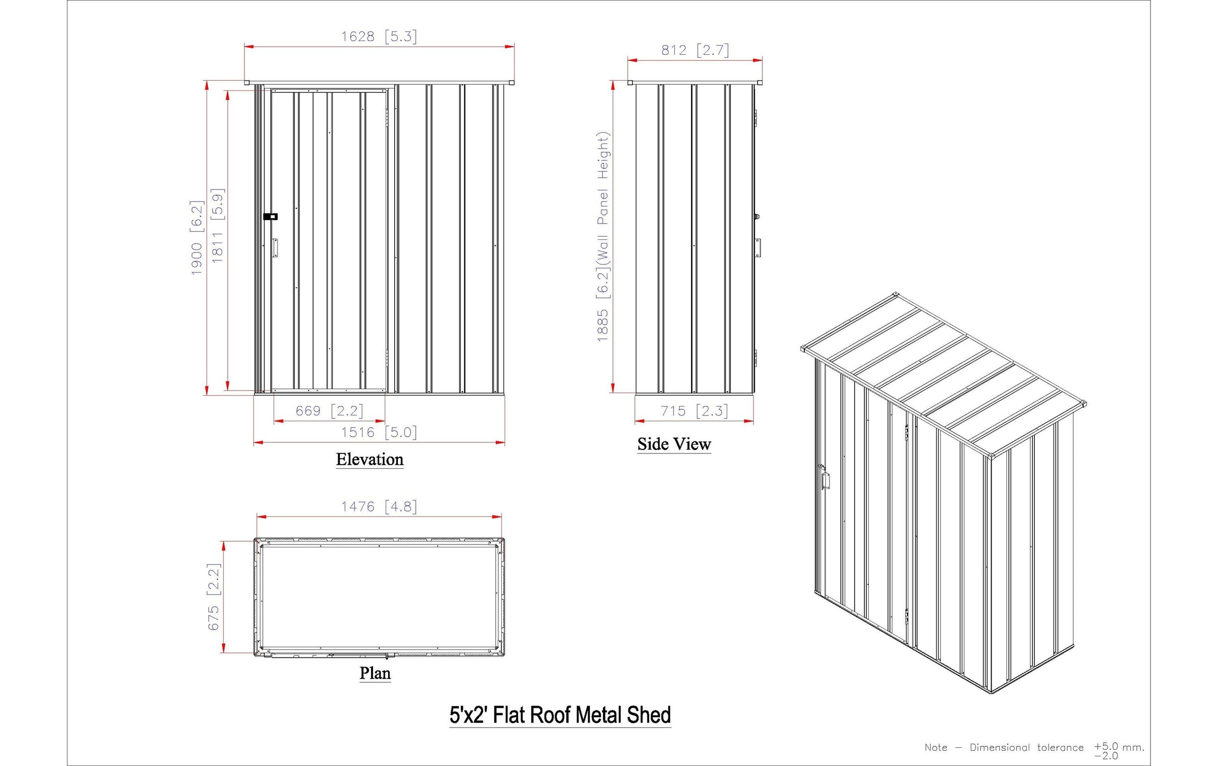  Abri de jardin »Easy-Store Shed 5 x 2«