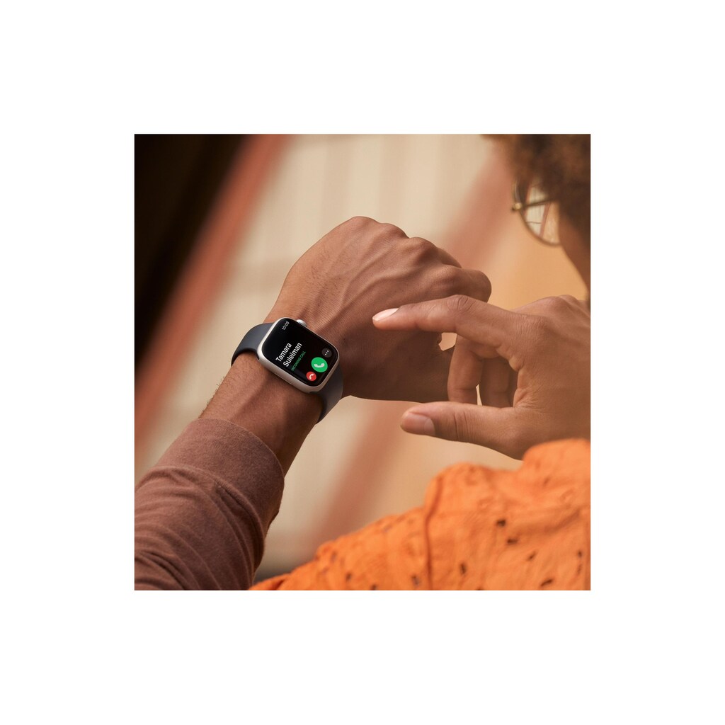 Apple Smartwatch »S8, GPS, 41mm Starlight Alu«, (Watch OS MNP63FD/A)