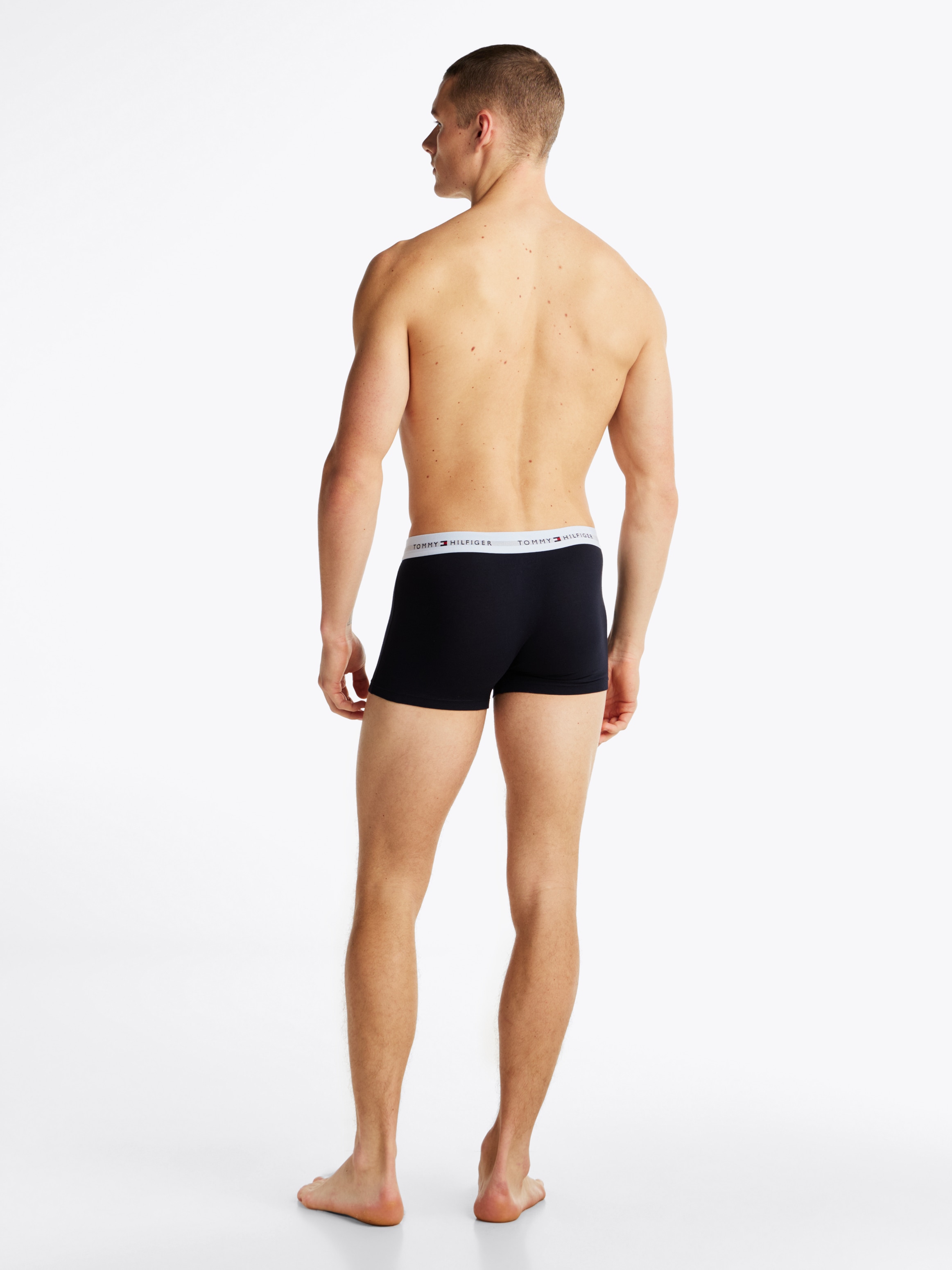 Tommy Hilfiger Underwear Trunk »3P WB TRUNK«, (Packung, 3 St., 3er-Pack), mit kontrastfarbenem Logobund