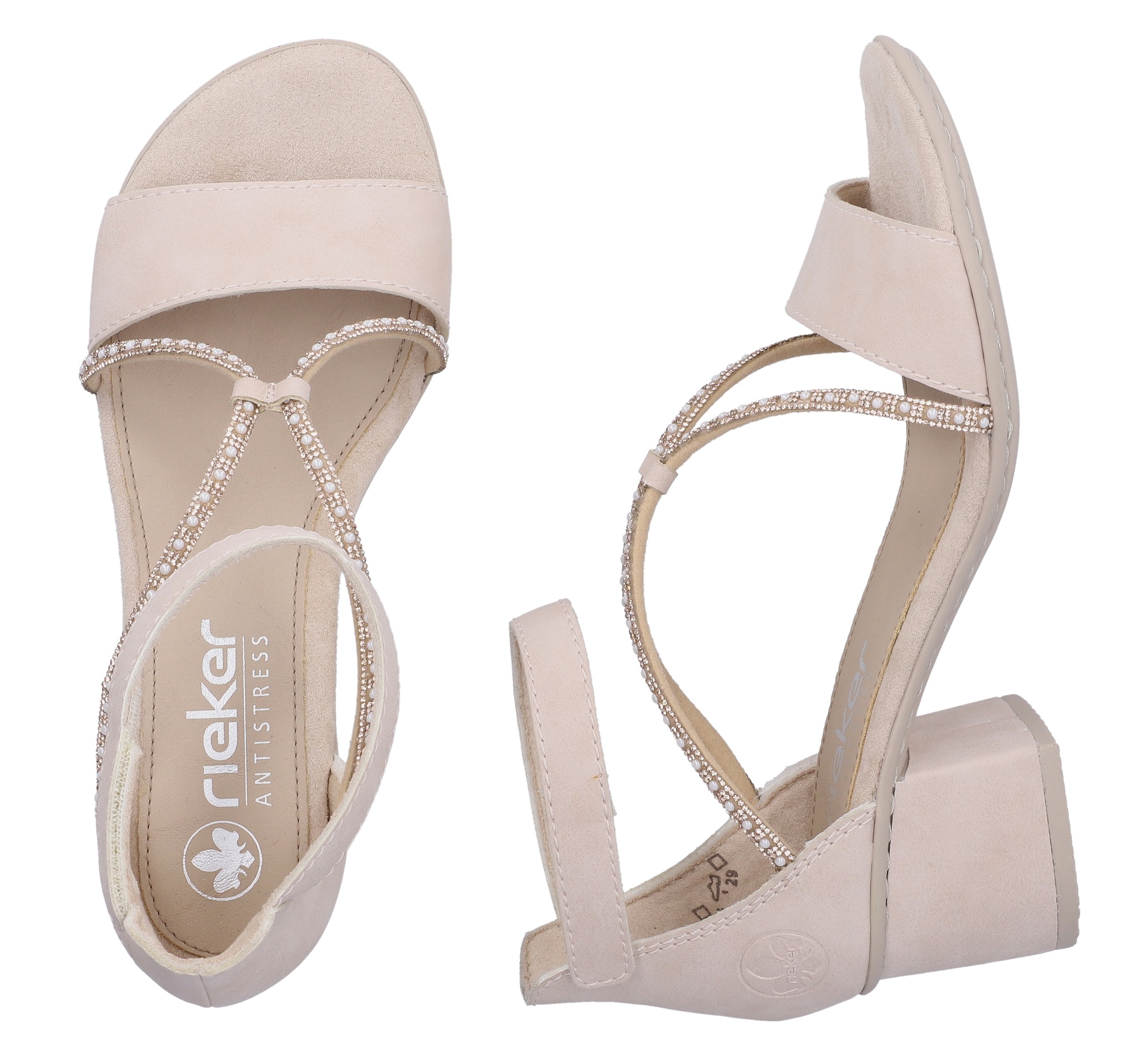 Rieker Sandalette  Sommerschuh, Sandale, Blockabsatz, mit praktischem Klettverschluss