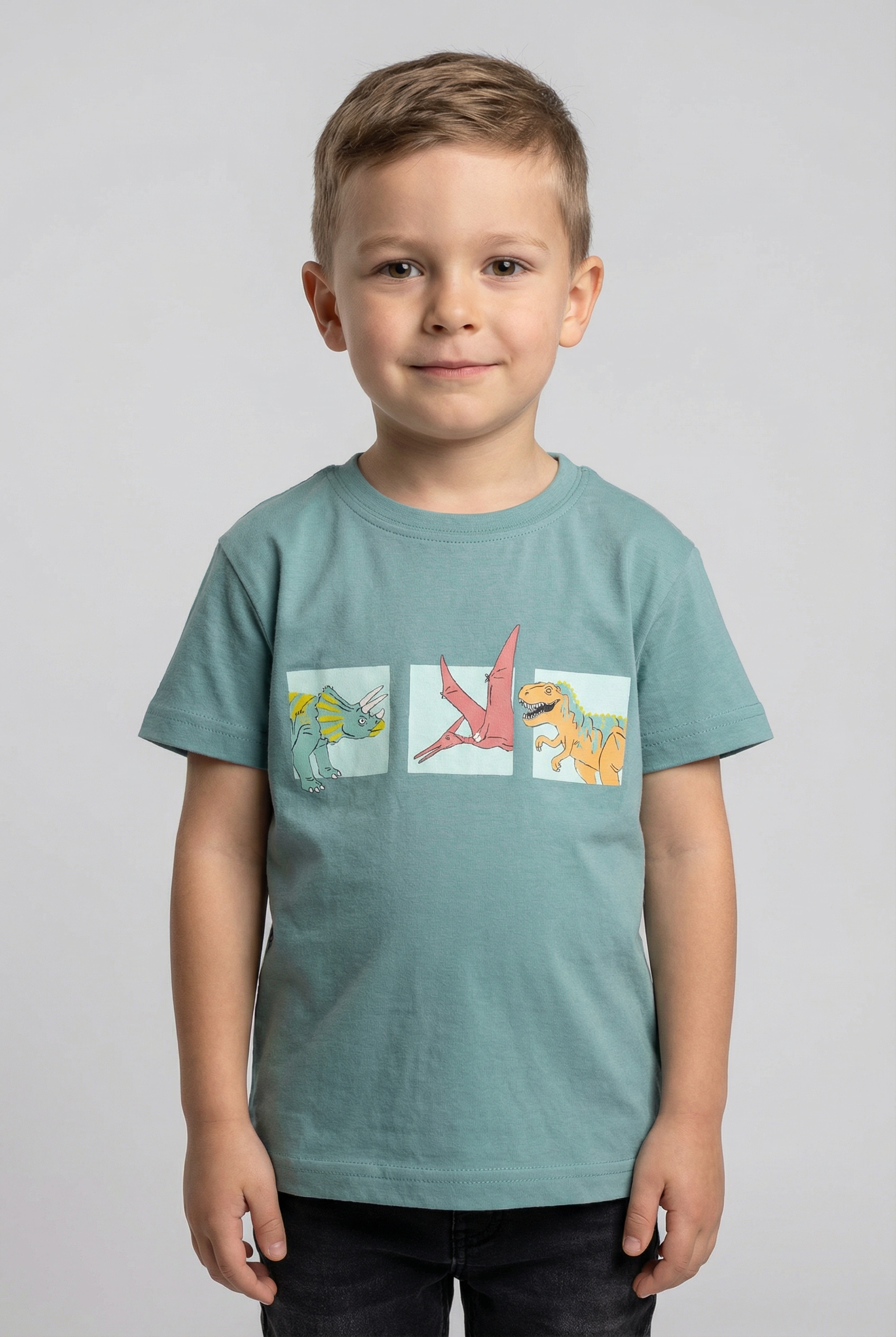 Image of Blue Seven T-Shirt Basic-Schnitt, ohne Verschluss, bedruckte und unifarbene Optik