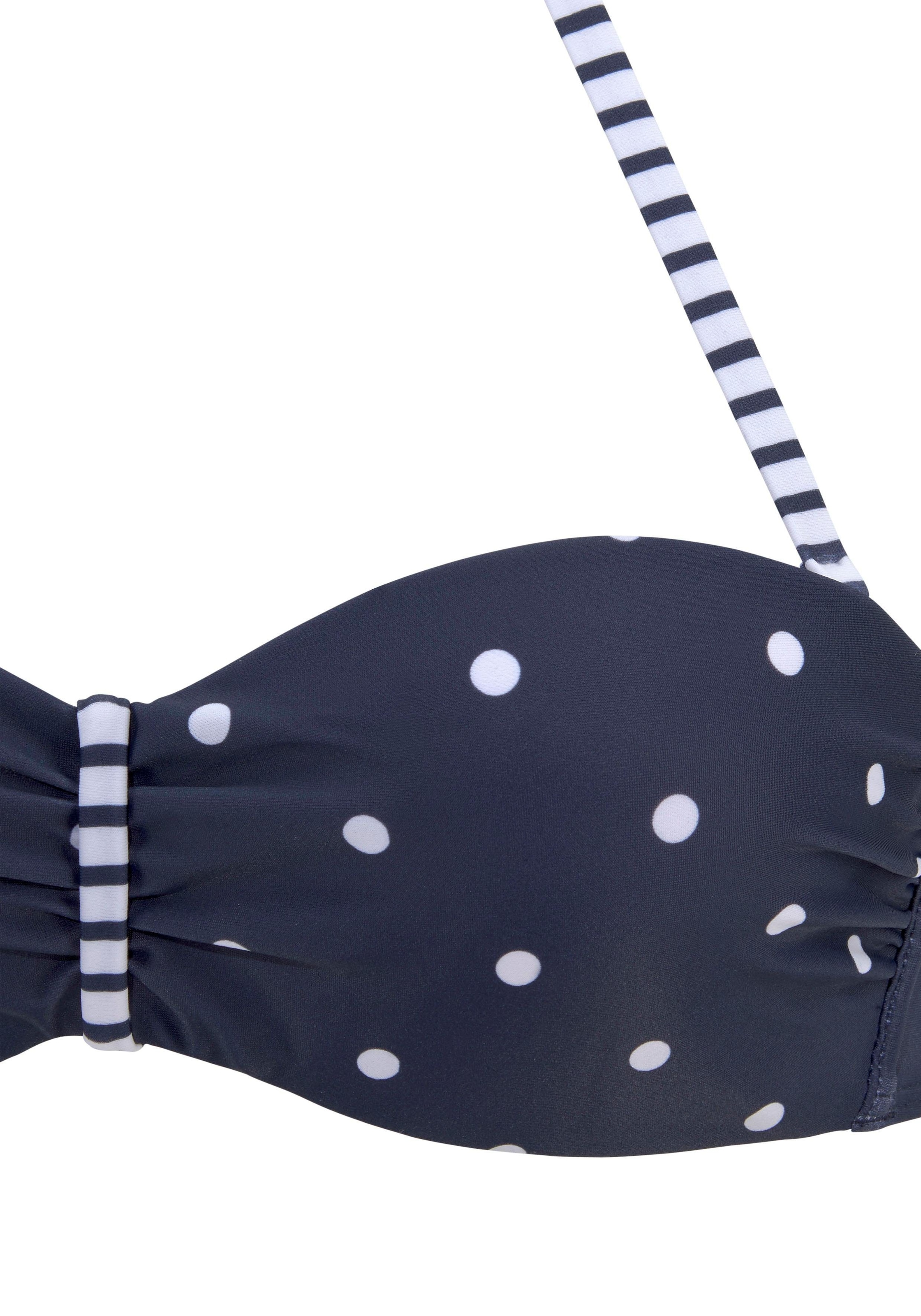 s.Oliver Bügel-Bandeau-Bikini-Top »Audrey«, mit Mustermix aus Punkten und  Streifen versandkostenfrei auf