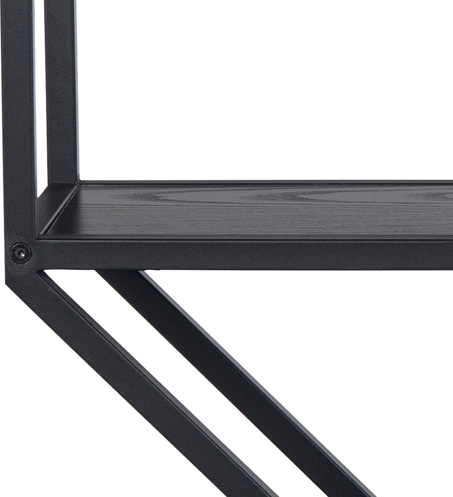 ACTONA GROUP Wandregal Metallgestell, 2 Einlegeböden, Achteckform und asymmetrischen Details