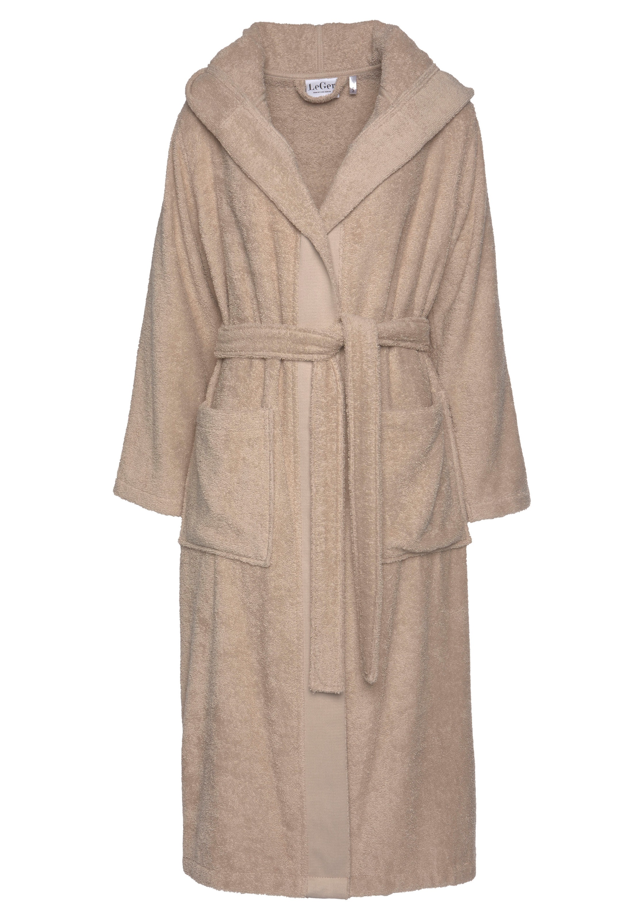 Image of LeGer Home by Lena Gercke Damenbademantel »Anisa«, (1 St.), Bademantel mit Frottier Logo an der Kapuze, reine Baumwolle, lang bei Ackermann Versand Schweiz