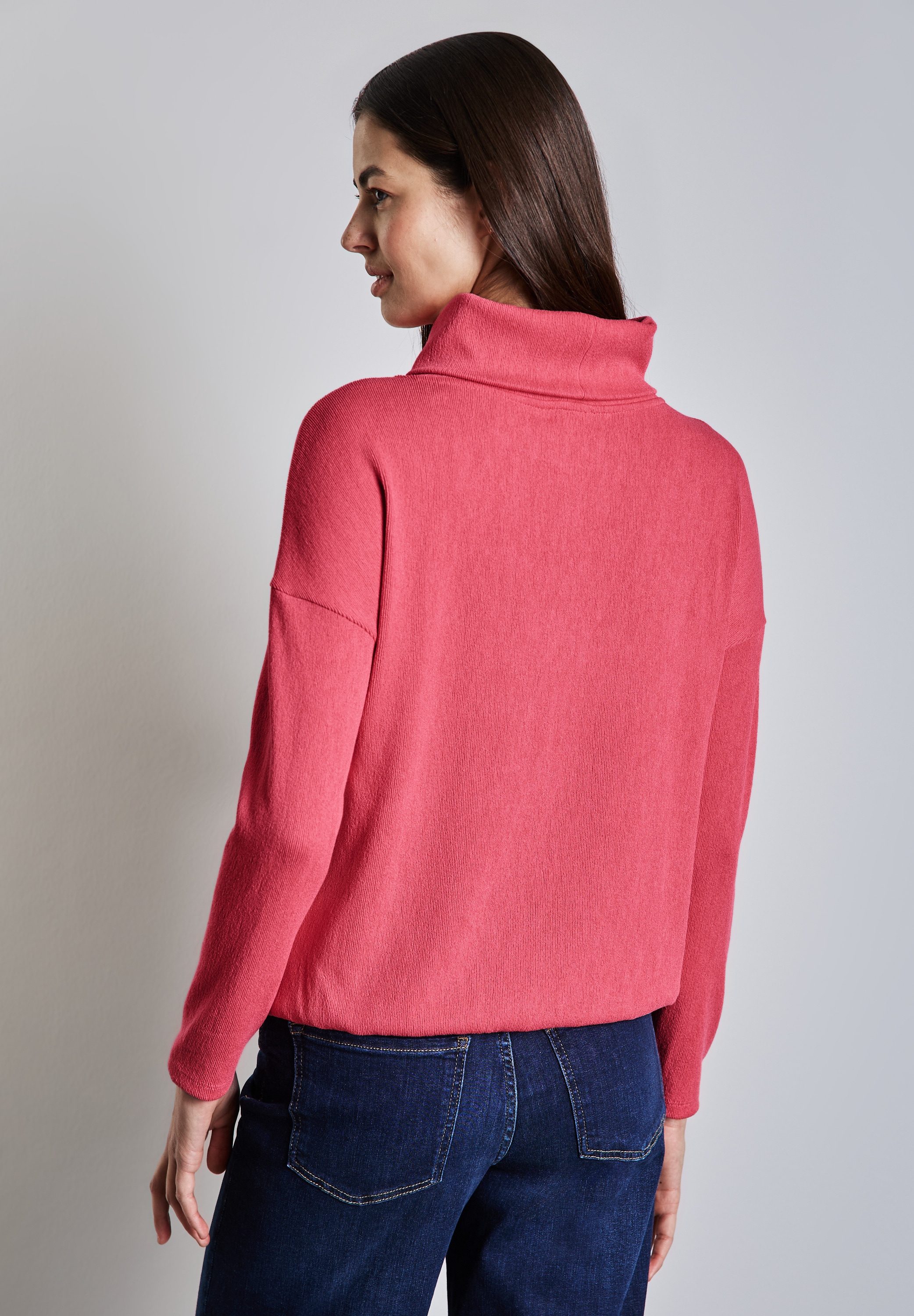 STREET ONE Rollkragenpullover, mit Struktur