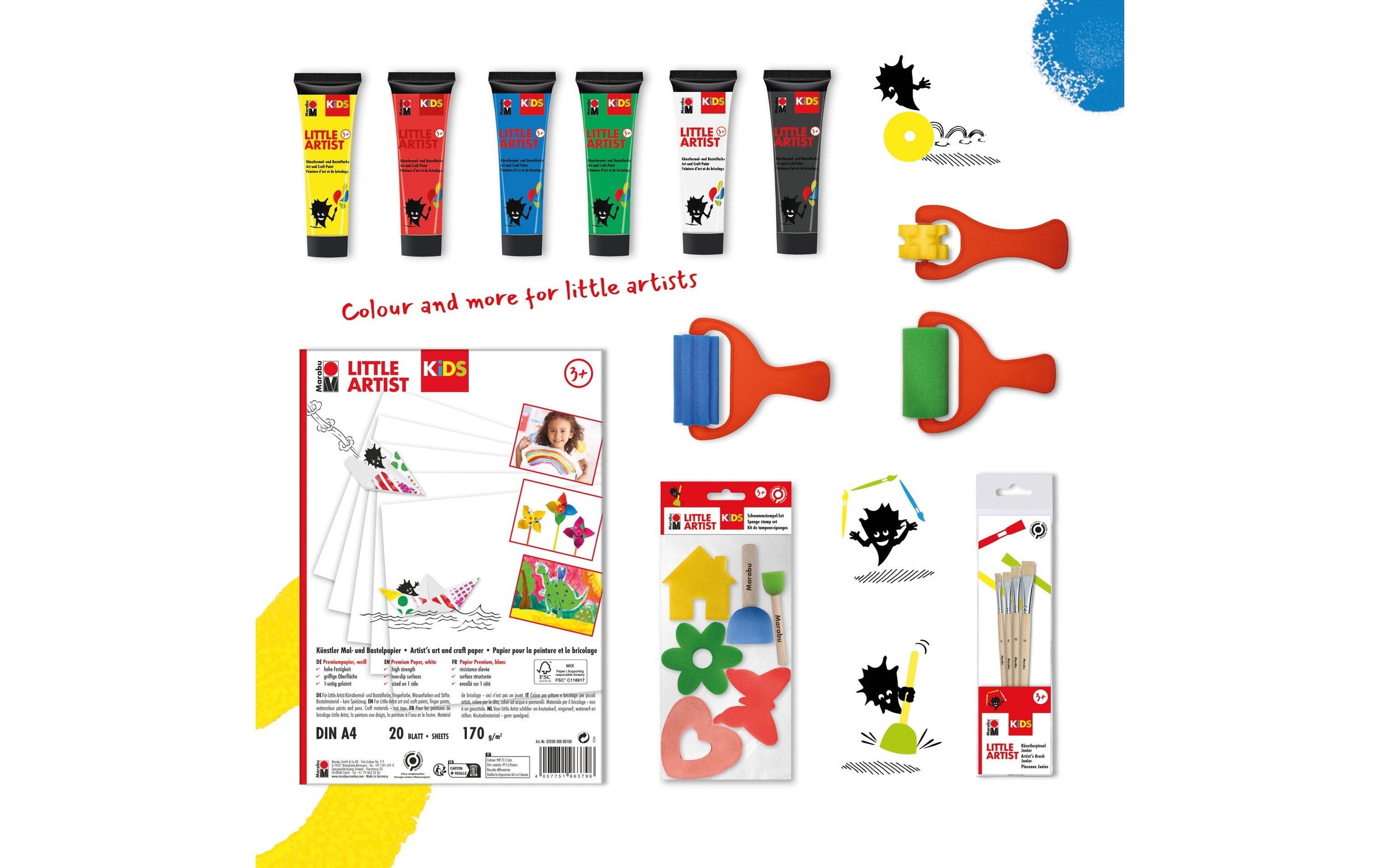 Marabu Kreativset »Kids Power Paint Box 6 x 36 ml«