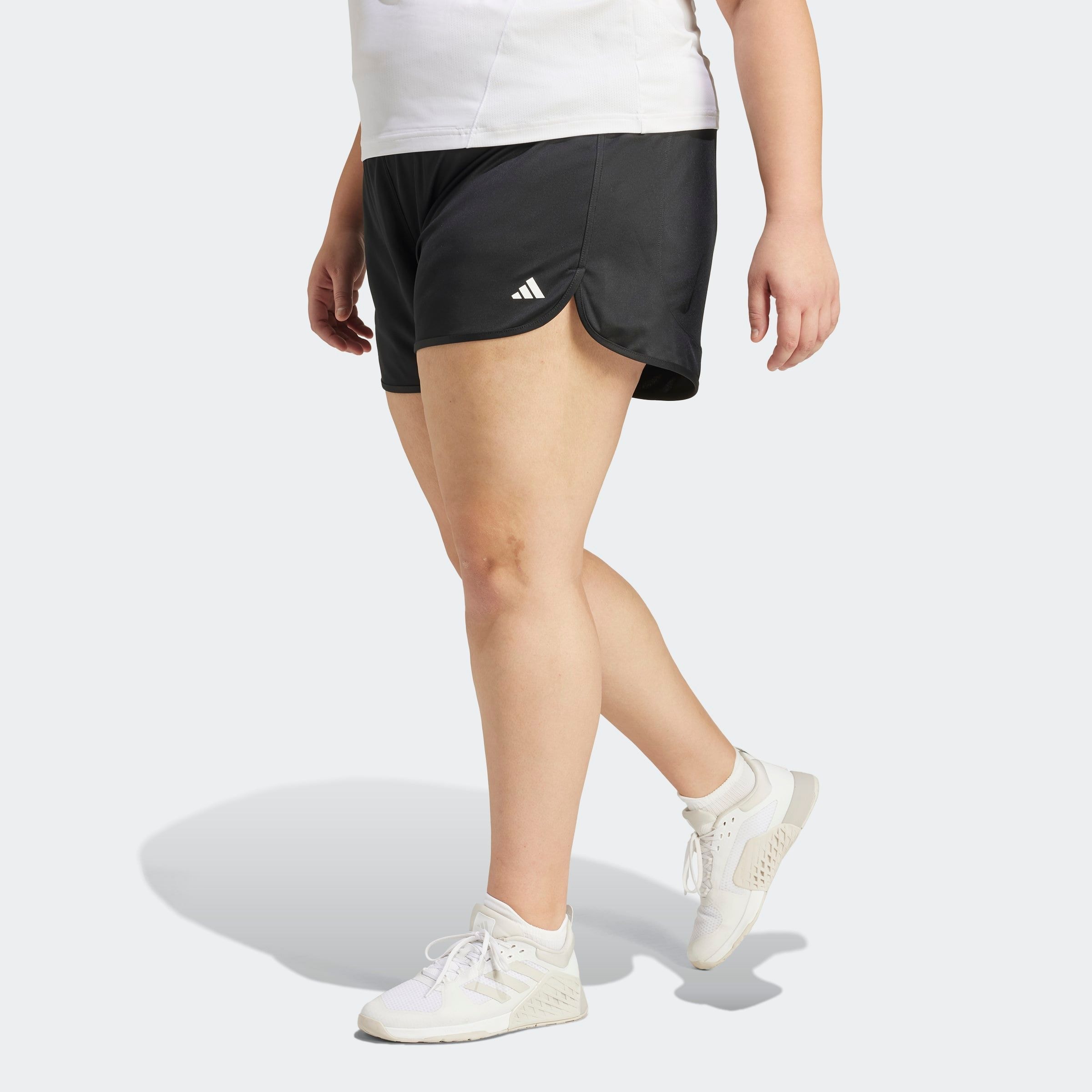 Image of adidas Performance Shorts "PACER ESSENTIALS KNIT HIGH-RISE – GROSSE GRÖSSEN"