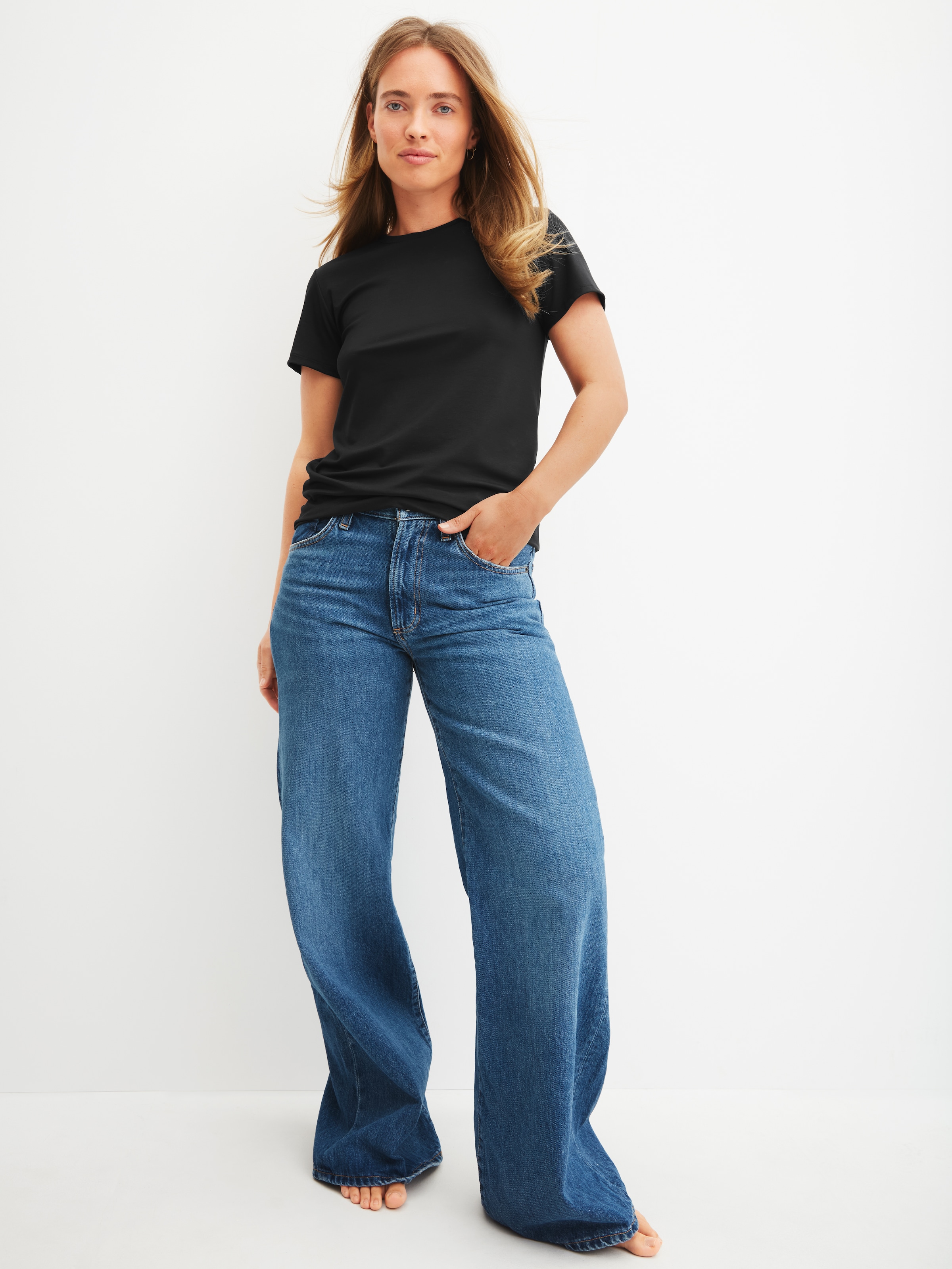 CALIDA T-shirt à manches courtes »Natural Skin« mit Rundhalsausschnitt, Interlock-Qualtiät und kurzem Arm