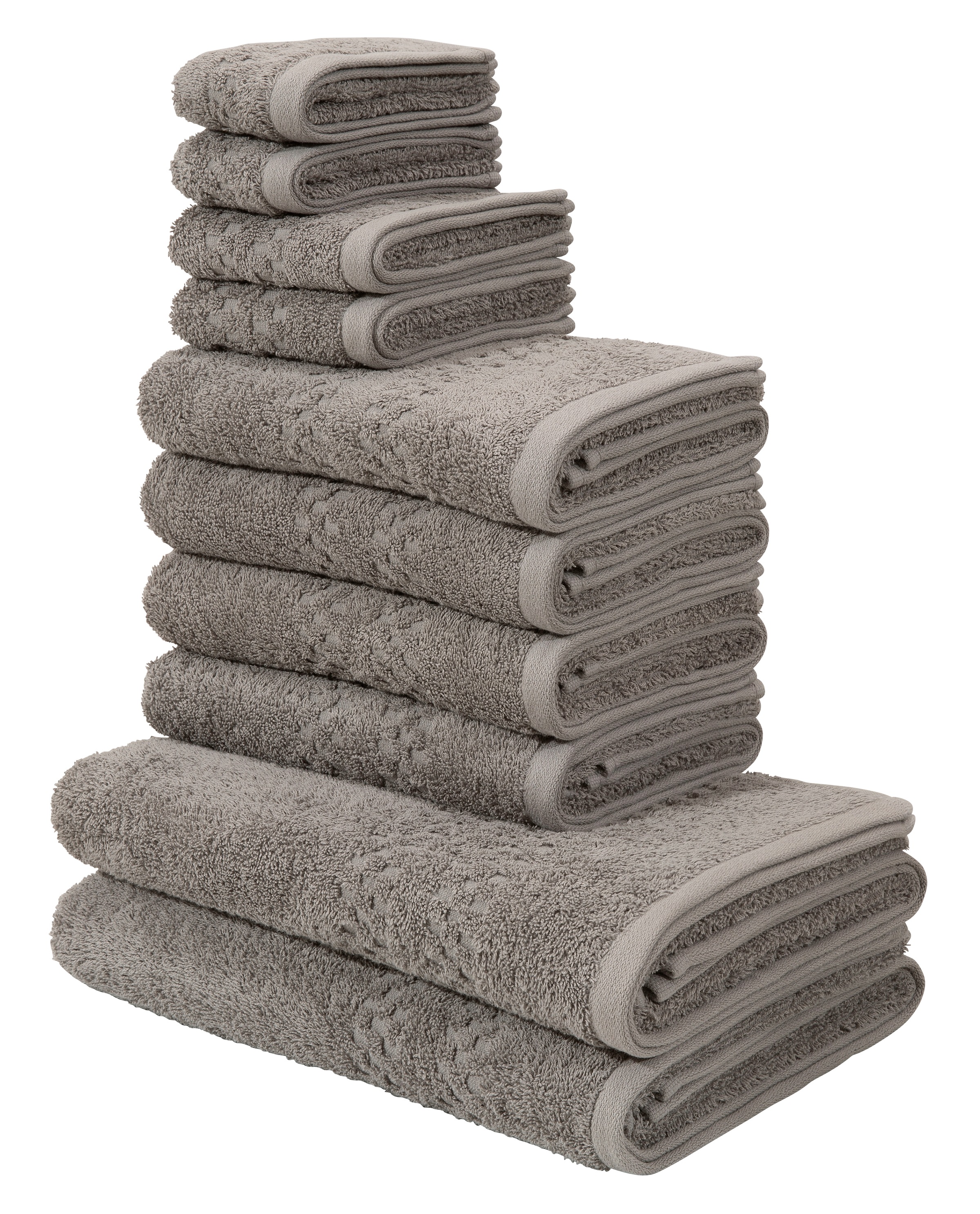 Image of GOODproduct Handtuch Set "Regona, als 10 tlg Set und Serie, Premium Handtücher, 500 gr/m²" Set 10 Stk. Frottier Duschtücher, Handtücher, Gästetücher, Seiftücher, 5 Jahre Garantie
