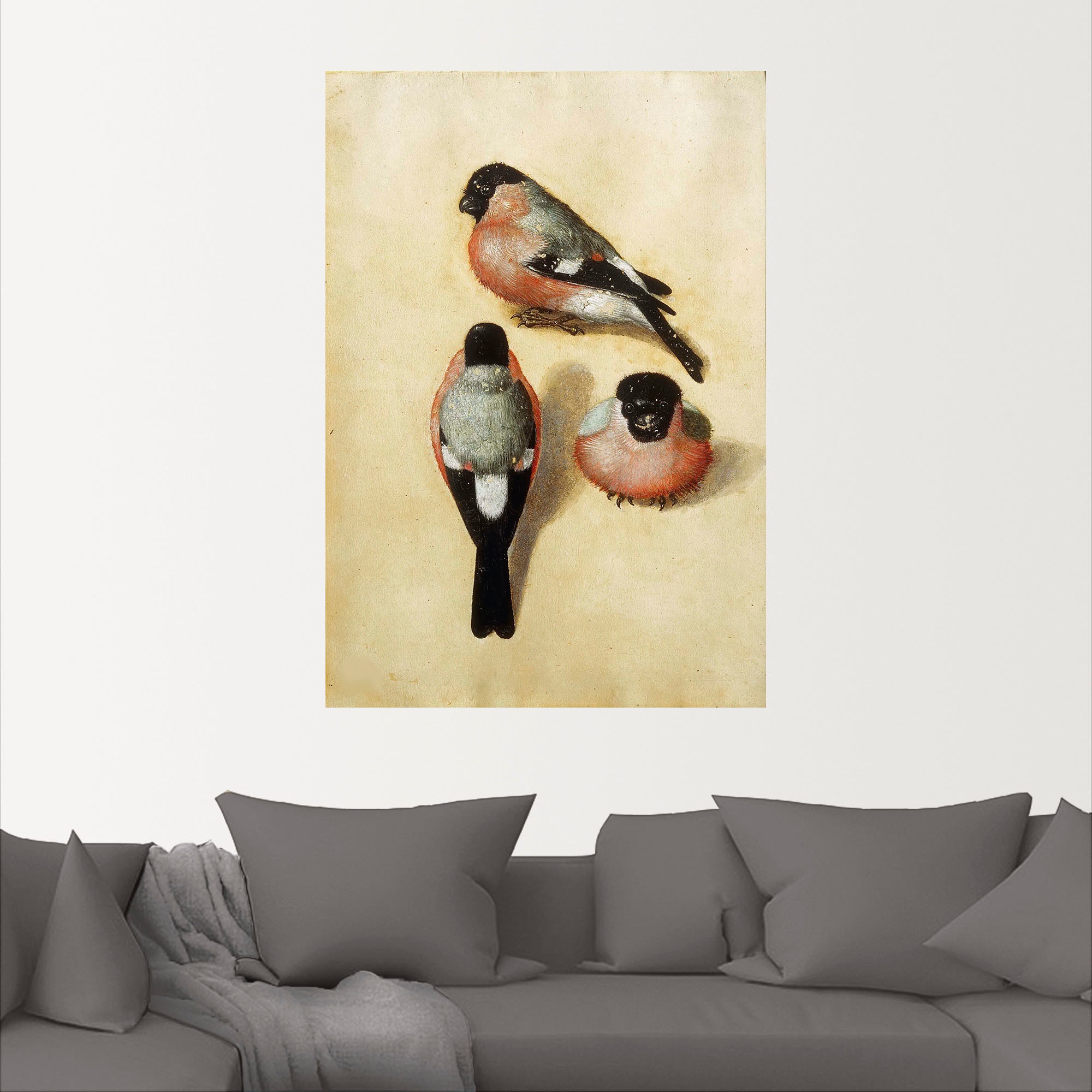 Artland Alu-Dibond-Druck »Vogel in drei Positionen.1520«, Vogelbilder, (1 St.), für Innen- und Aussenbereich geeignet, Outdoorbild