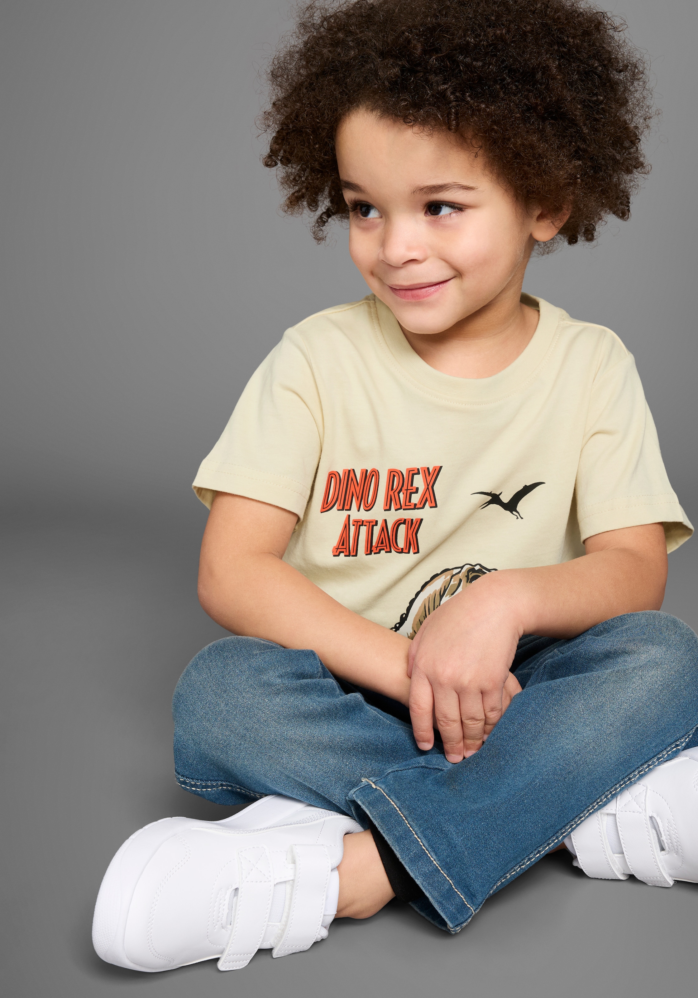 KIDSWORLD T-Shirt »Druck: DINO REX ATTACK«, mit grossem Saum-Druck
