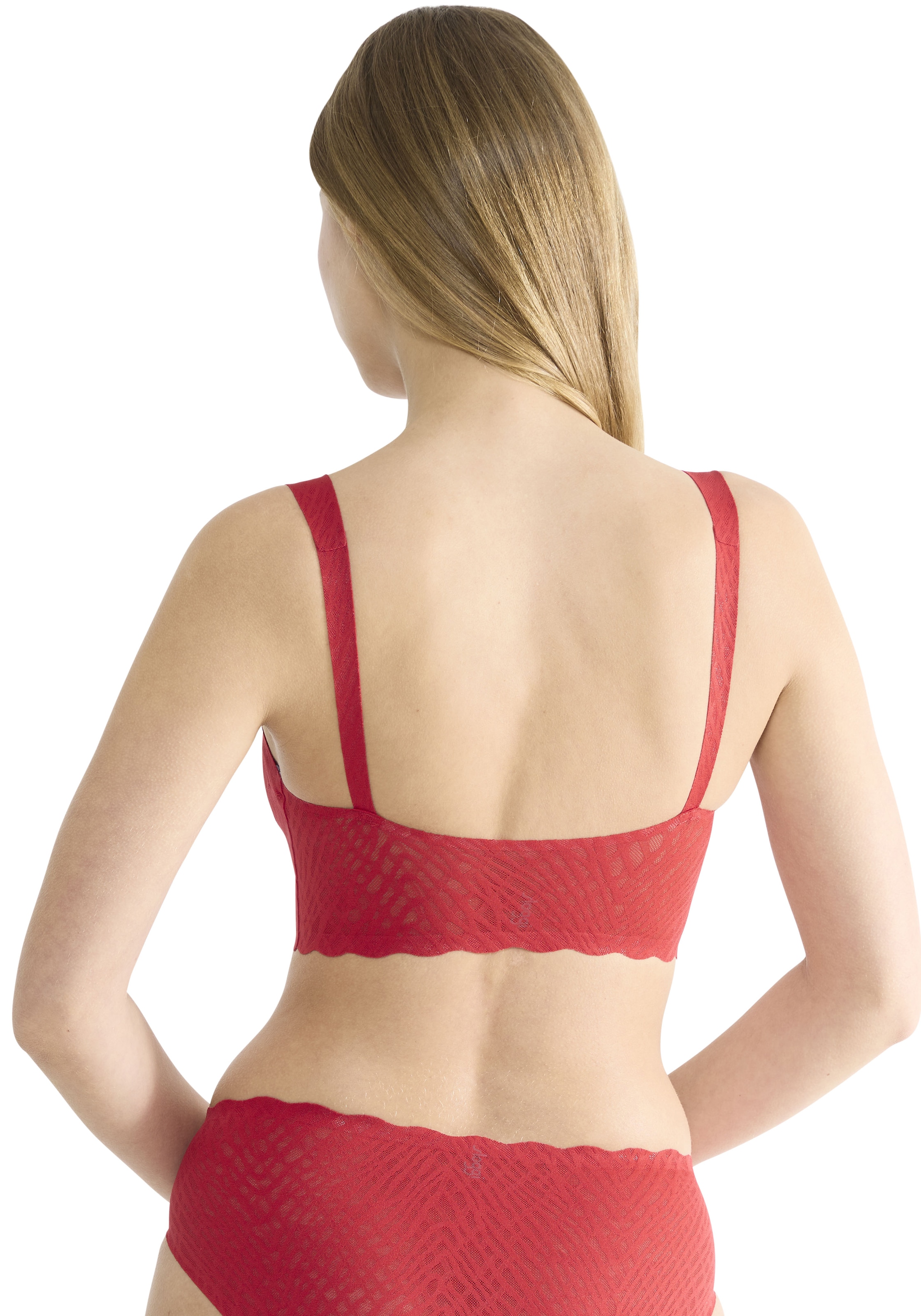 sloggi Bralette »ZERO Feel Bliss« nahtlos mit Spitzenoptik, V-Ausschnitt, herausnehmbare Pads