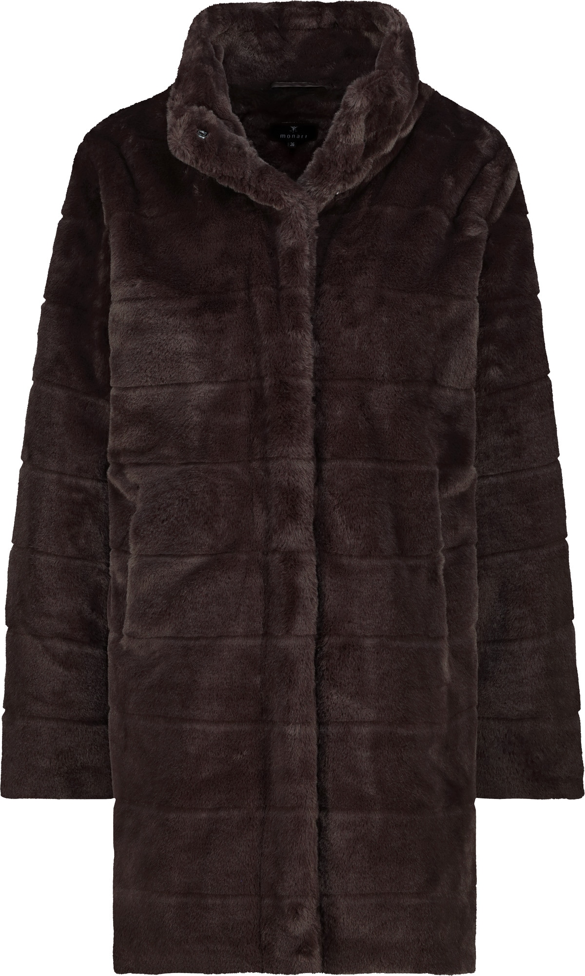 Monari Fellimitatmantel Regular fit mit Rundhalsausschnitt