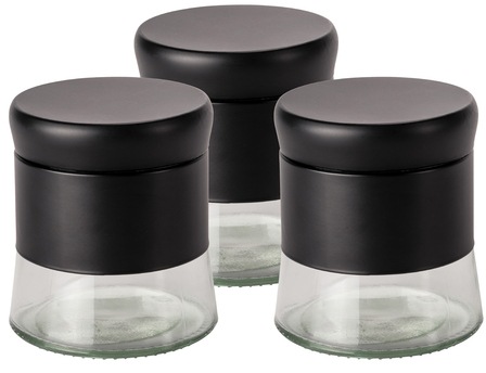 Image of WENKO Vorratsdose »Boga«, (Set, 3 tlg.), Glas kombiniert mit Edelstahl bei Ackermann Versand Schweiz