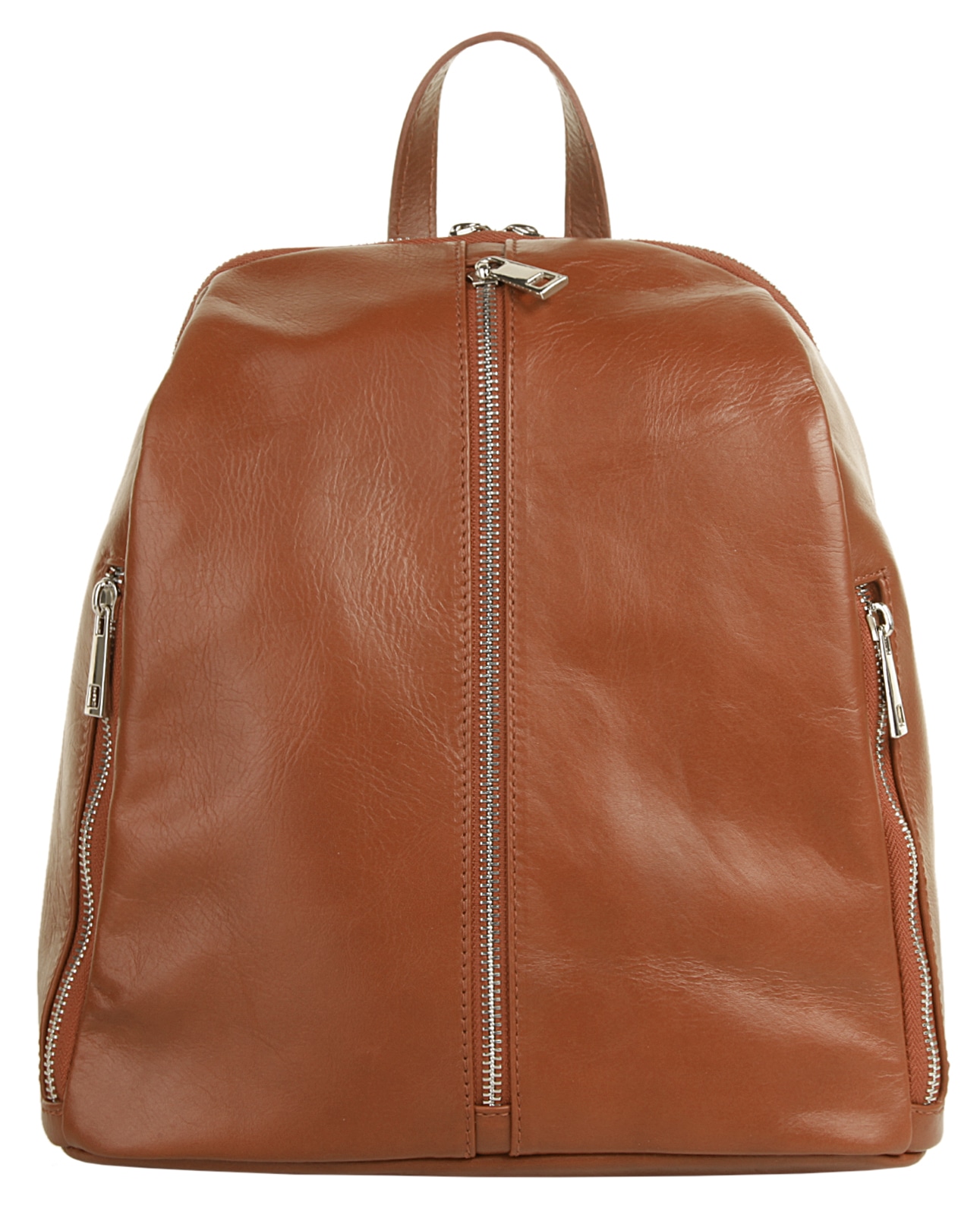 Cityrucksack, echt Leder, Made in Italy