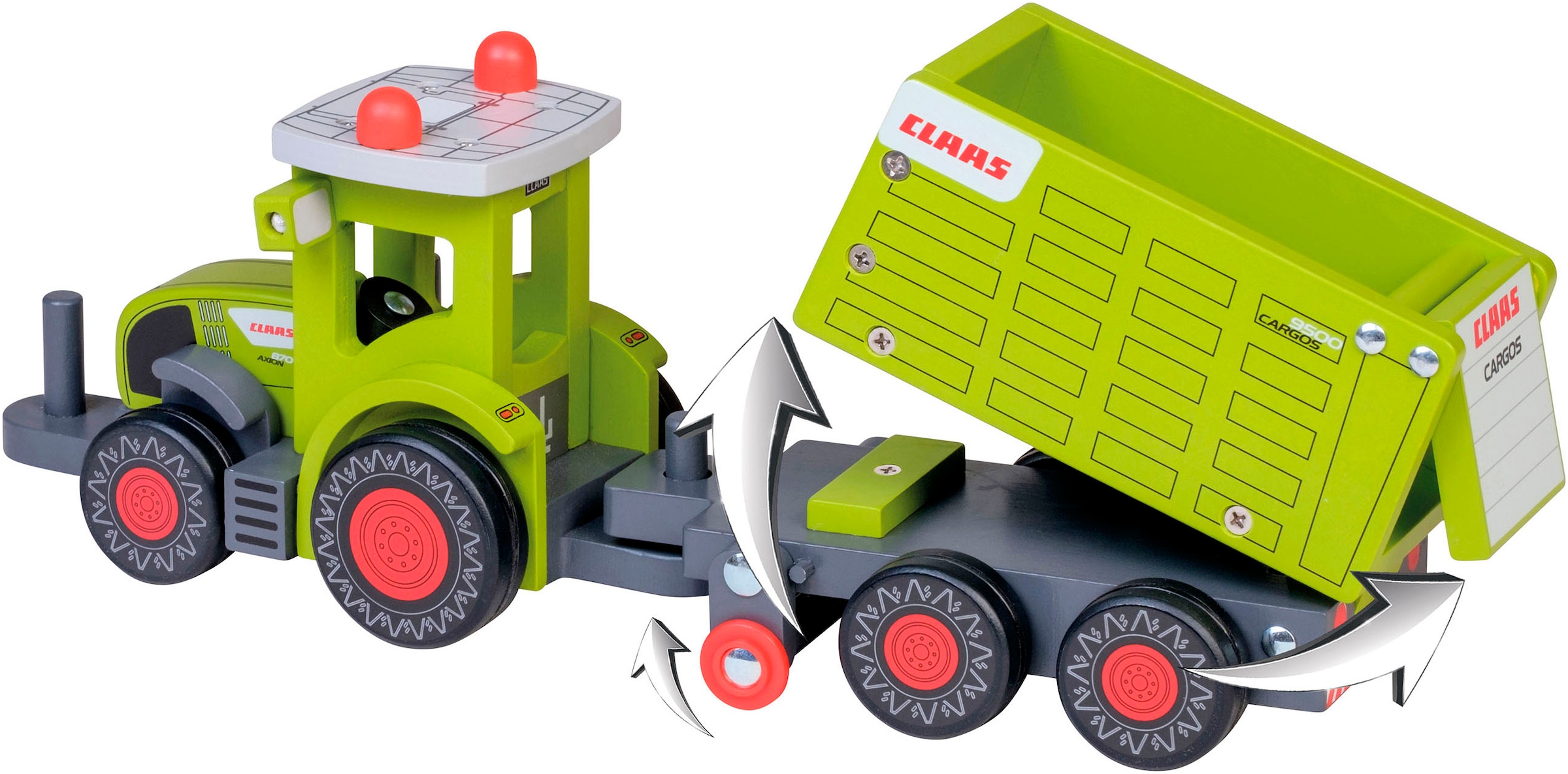Happy People Spielzeug-Traktor »CLAAS Kids Axion 870« aus Holz, mit Kipper