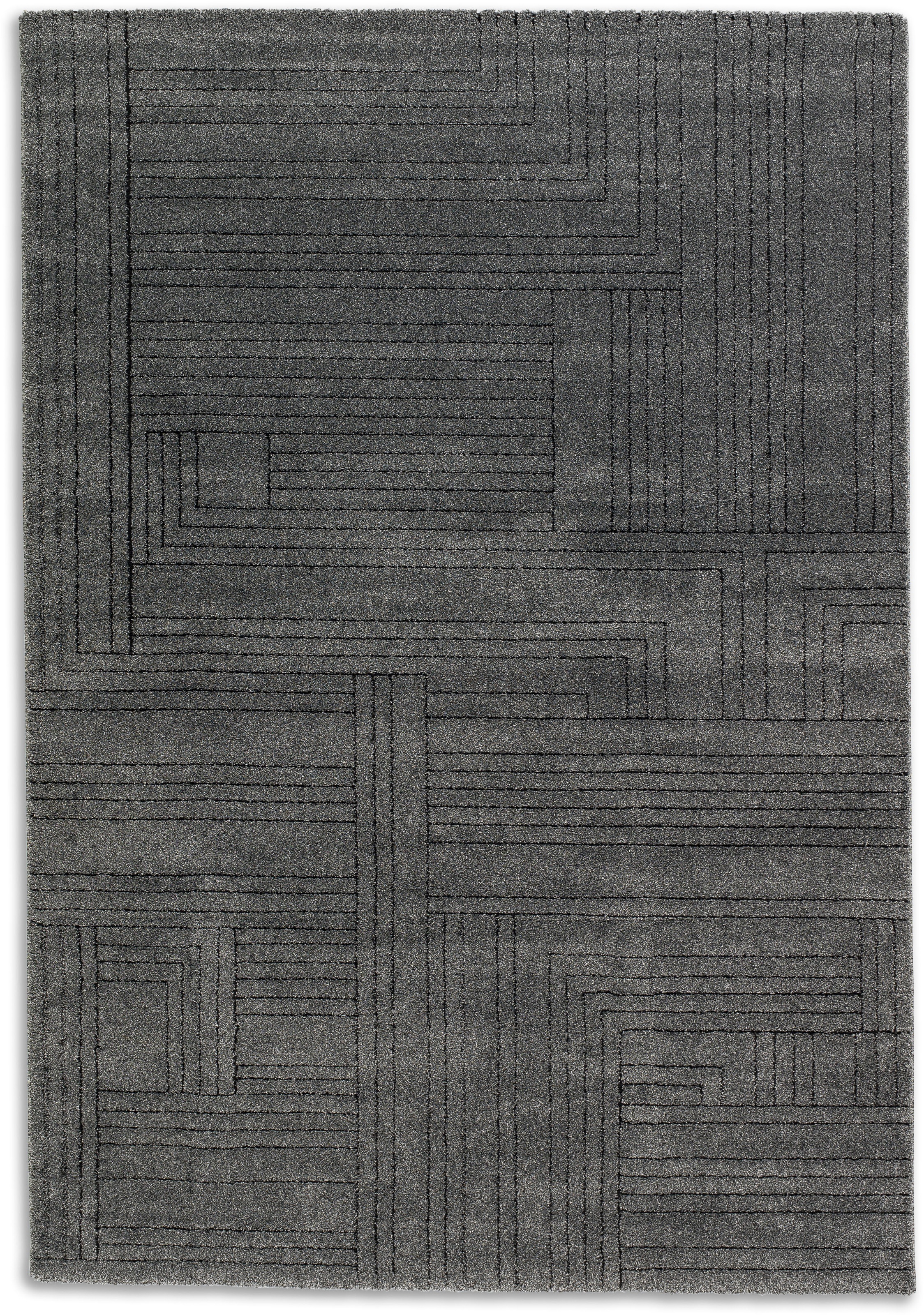 SCHÖNER WOHNEN-Kollektion Teppich »Pure 6317-242«, rechteckig, 22 mm Höhe, Kurzflor, Hoch Tief Struktur, Wohnzimmer, Schöner Wohnen Kollektion