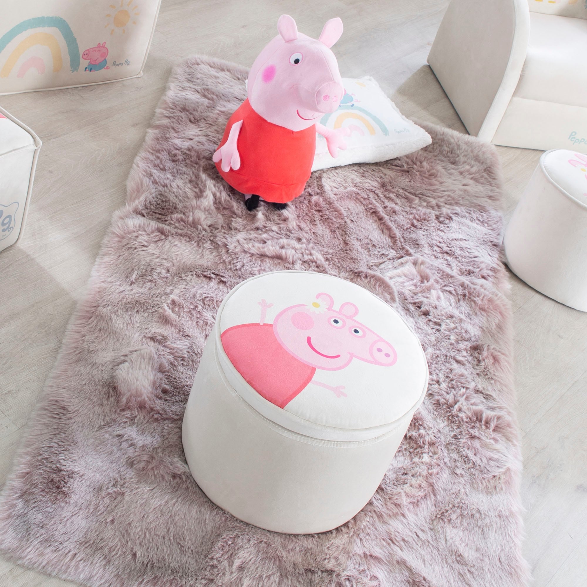 roba® Tabouret pour enfants »Peppa Pig, rund«
