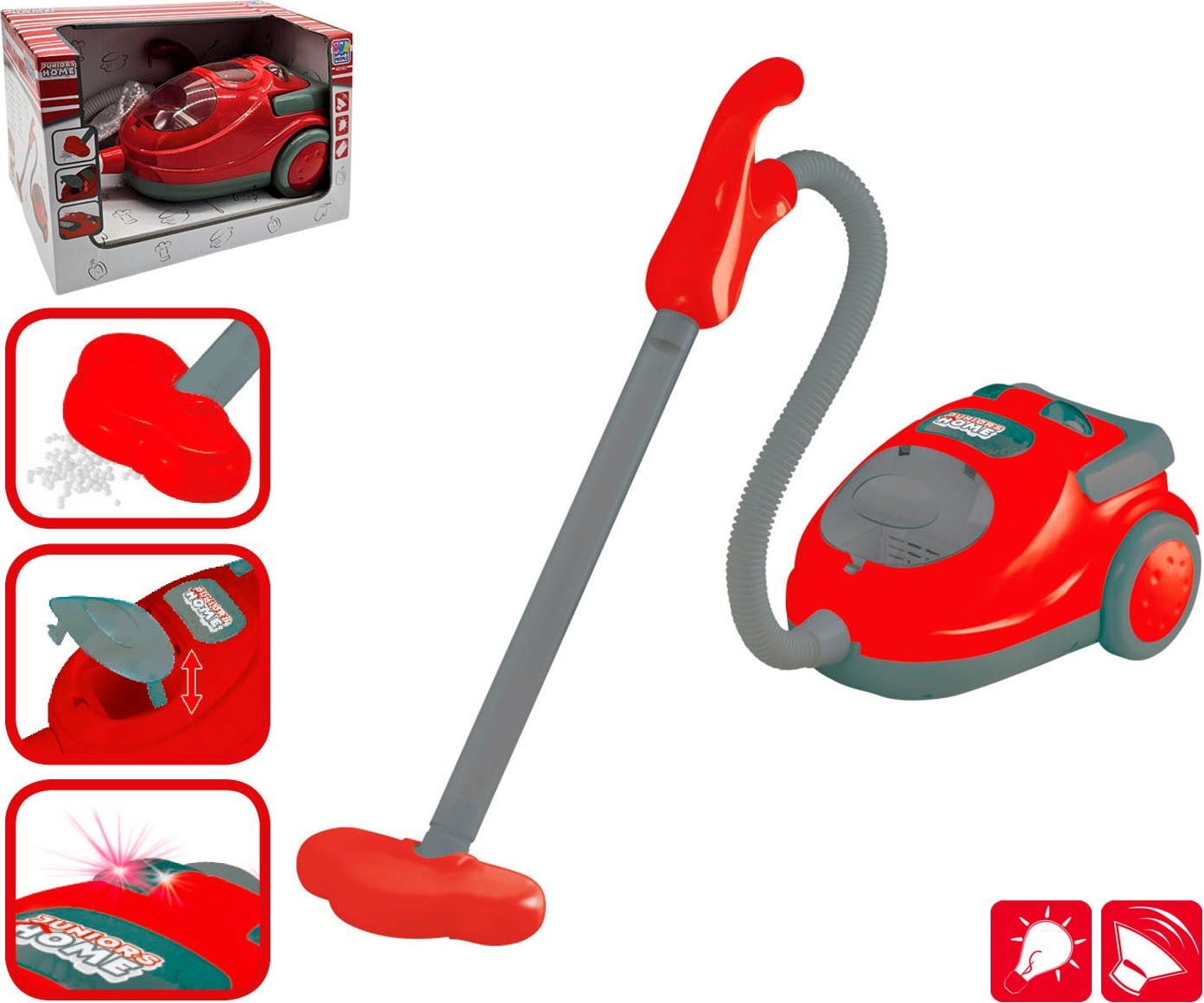 Happy People Kinder-Haushaltsset »Staubsauger und Putz-Set« mit Licht- und Soundeffekt