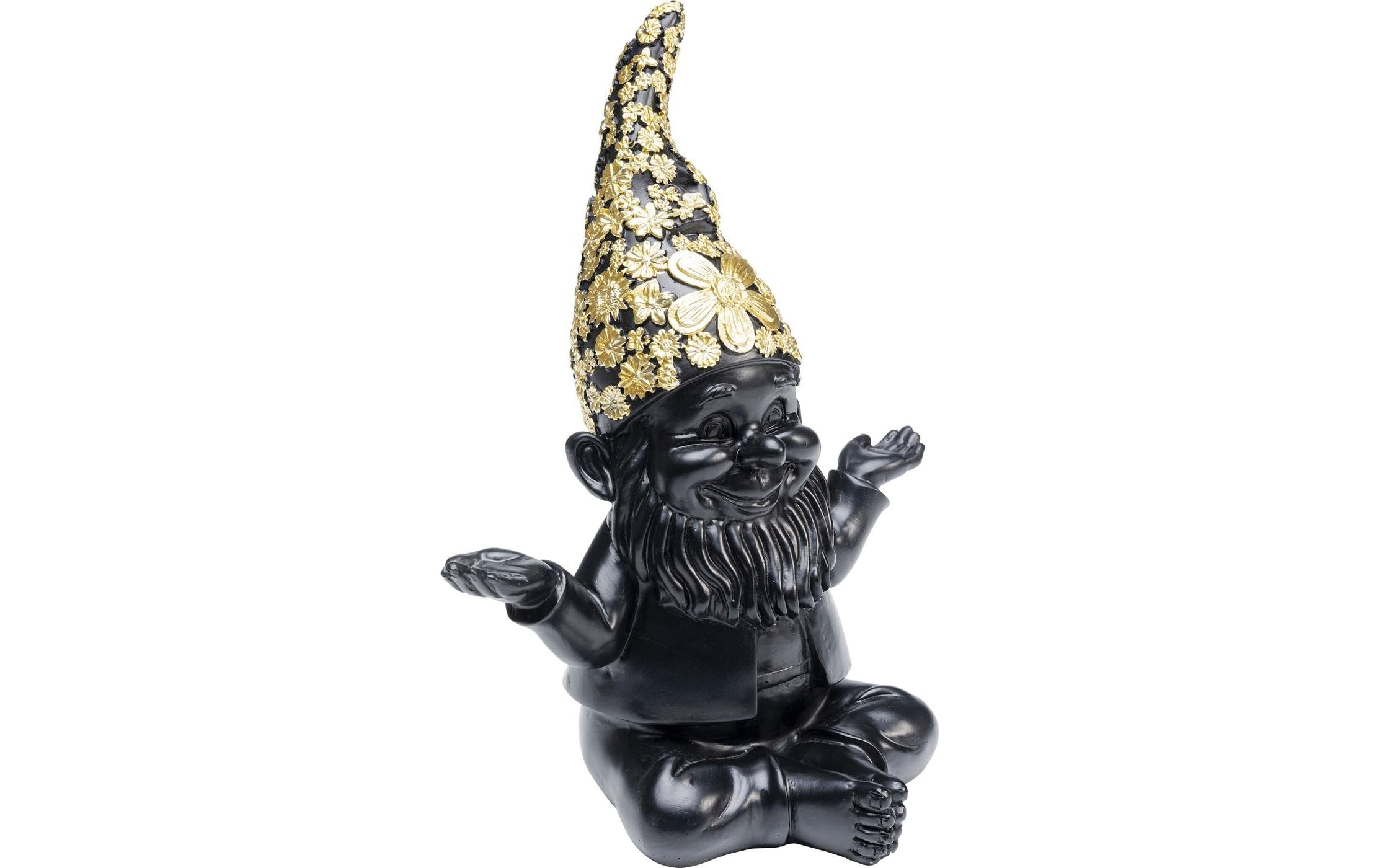 Kare Design Dekofigur »Zwerg Meditation, Schwarz-Goldfarben«