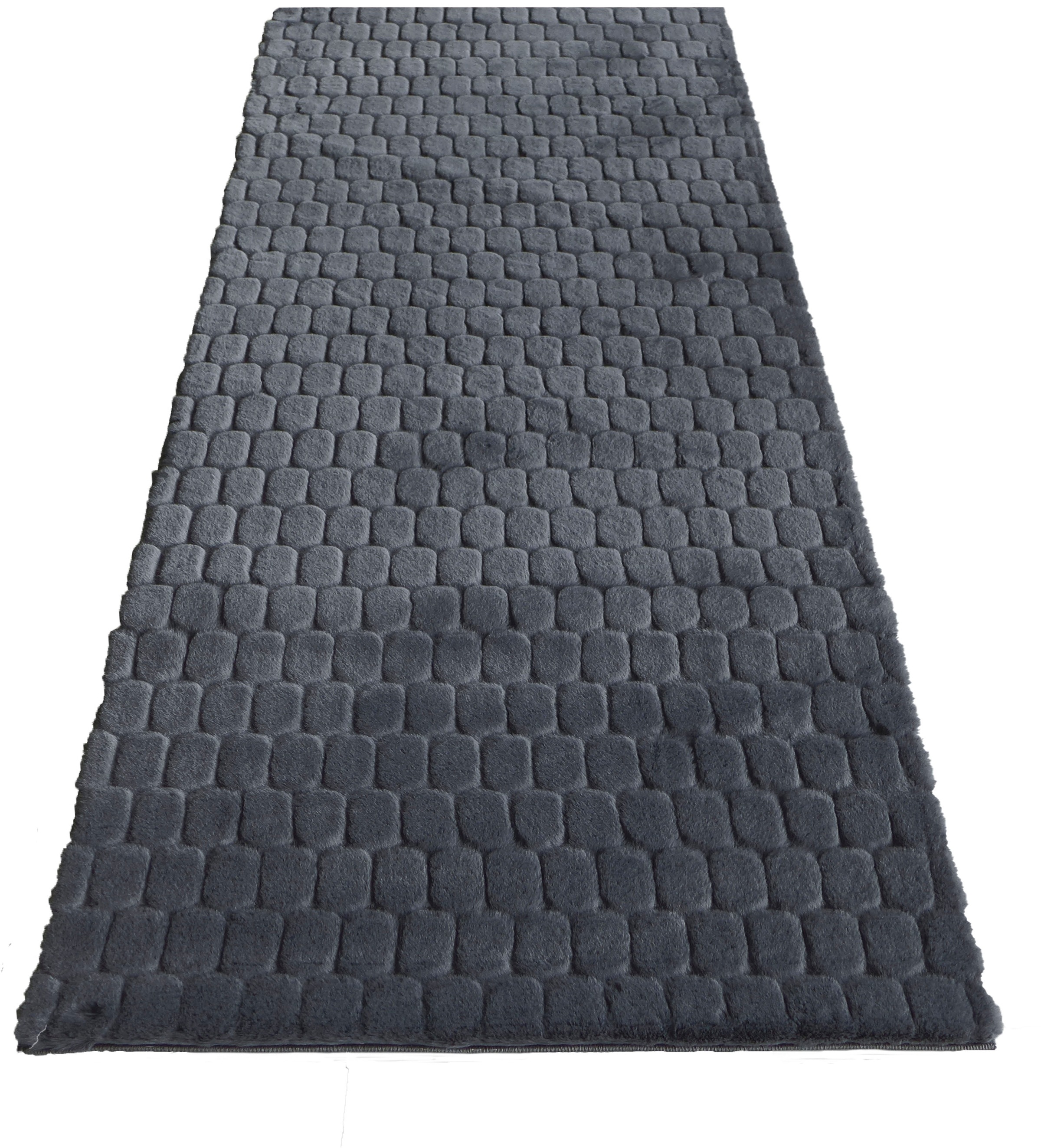 Image of DELAVITA Läufer »Sandra«, rechteckig, 15 mm Höhe, Teppich-Läufer, Teppichläufer, Brücke, Kaninchenfell-Haptik, einfarbig, weicher Flor, idealer Teppich für Wohnzimmer, Schlafzimmer, Diele/Flur bei Ackermann Versand Schweiz