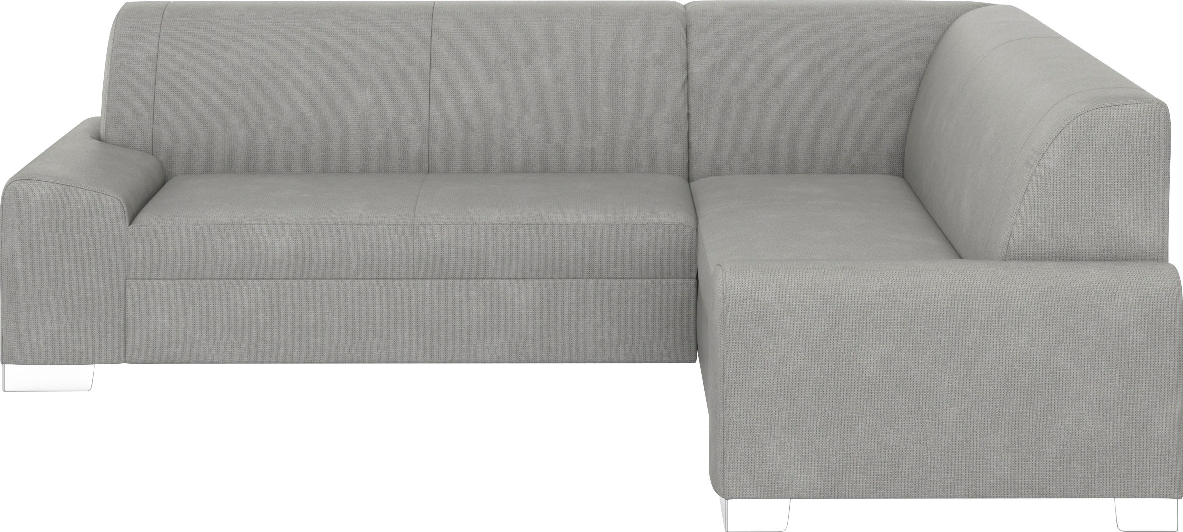 DOMO collection Ecksofa »Anzio in kubischer Formensprache, flache Armlehnen, L-Form«, Wahlweise mit Bettfunktion und Federkern für hohen Sitzkomfort