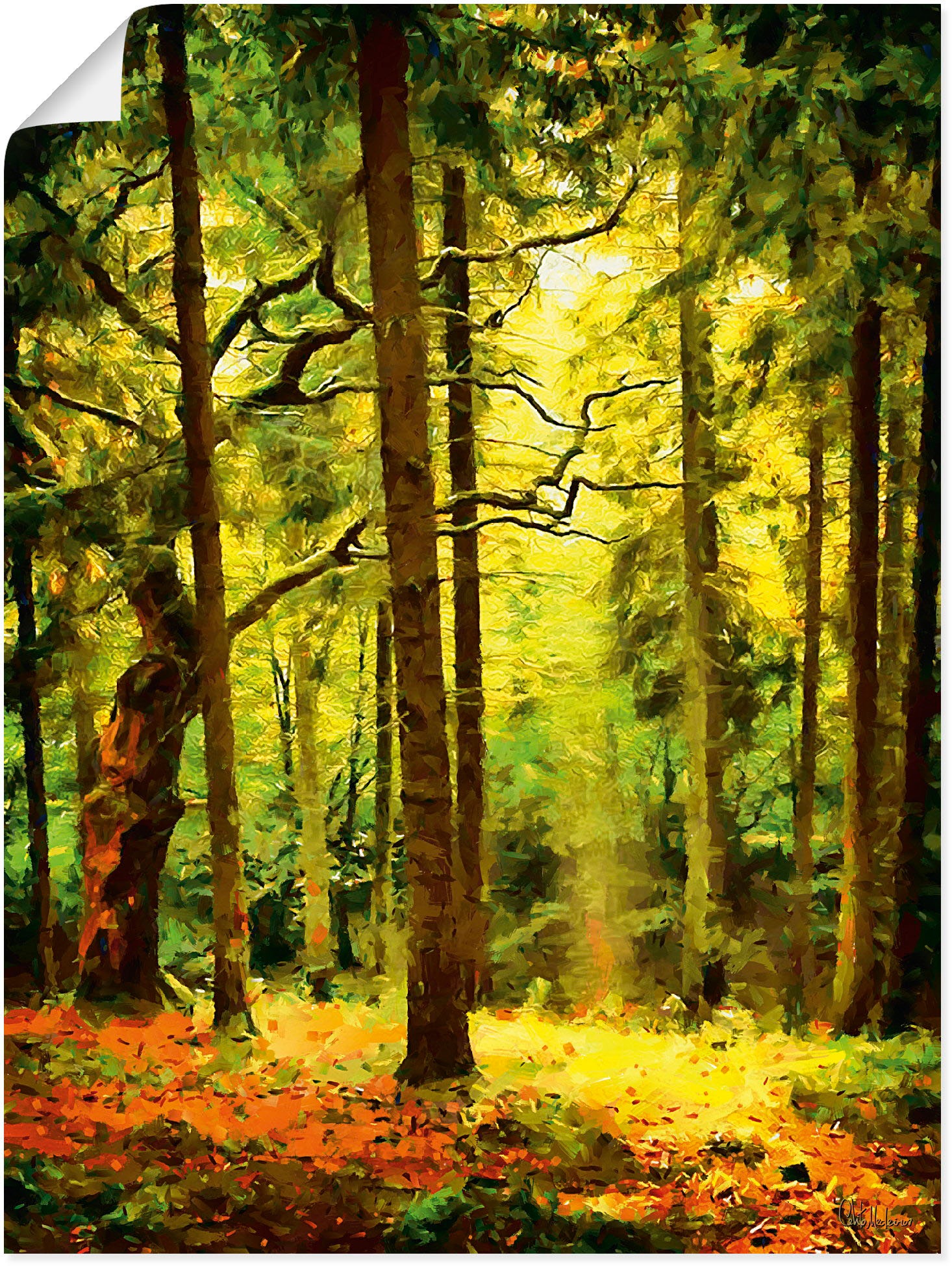 Image of Artland Wandbild »Wald II«, Waldbilder, (1 St.), in vielen Grössen & Produktarten - Alubild / Outdoorbild für den Aussenbereich, Leinwandbild, Poster, Wandaufkleber / Wandtattoo auch für Badezimmer geeignet bei Ackermann Versand Schweiz