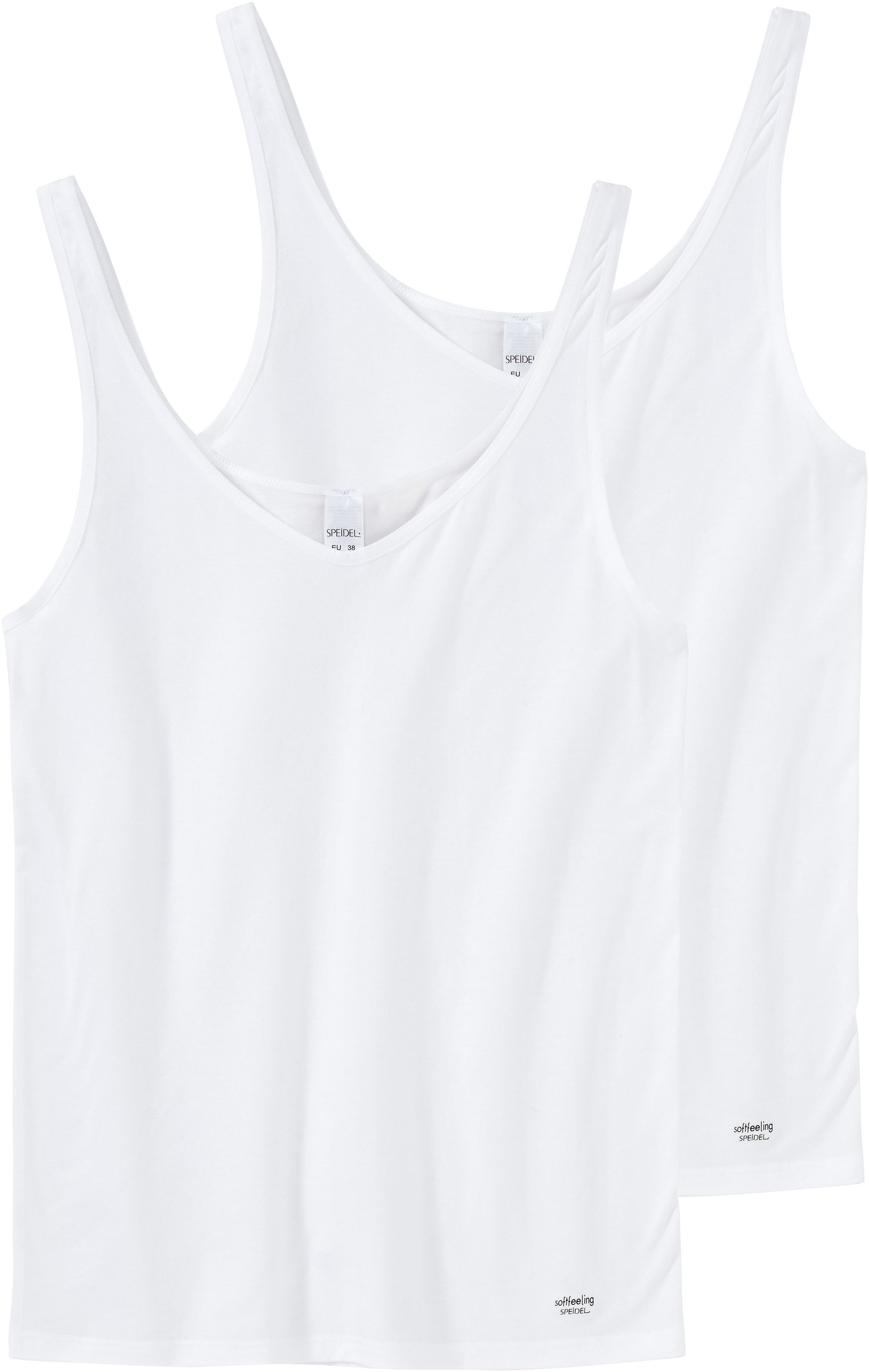 Image of Speidel Unterhemd "Softfeeling" 2er Pack, basic, eng, V-Ausschnitt, weich, elastisch, atmungsaktiv, Baumwollmix