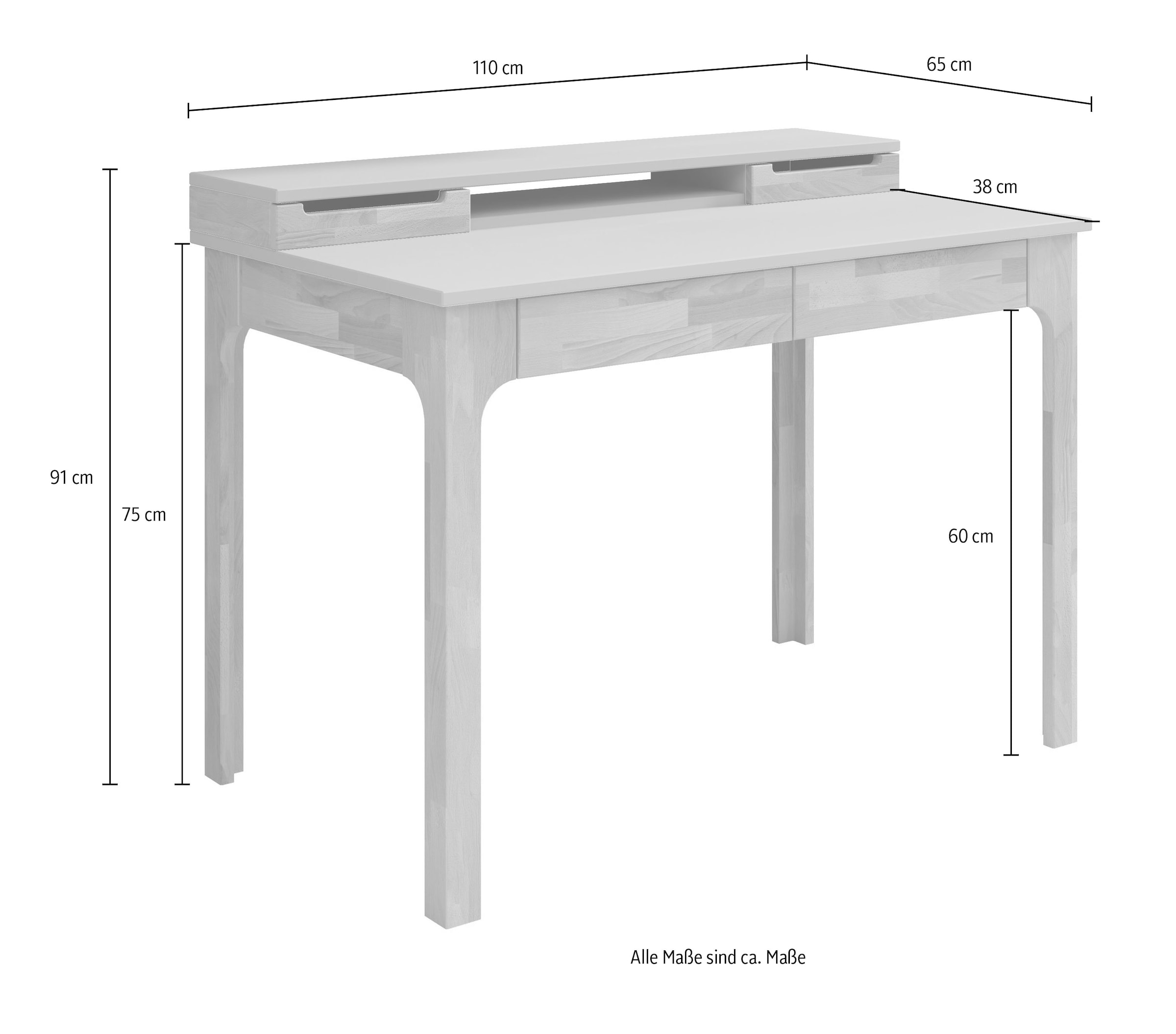 Home affaire Schreibtisch »Citra« schöne moderne Farbkombination